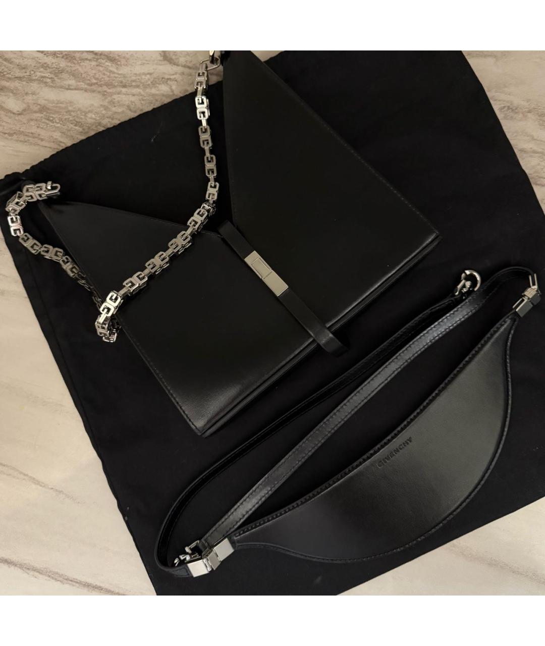 GIVENCHY Черная кожаная сумка тоут, фото 2