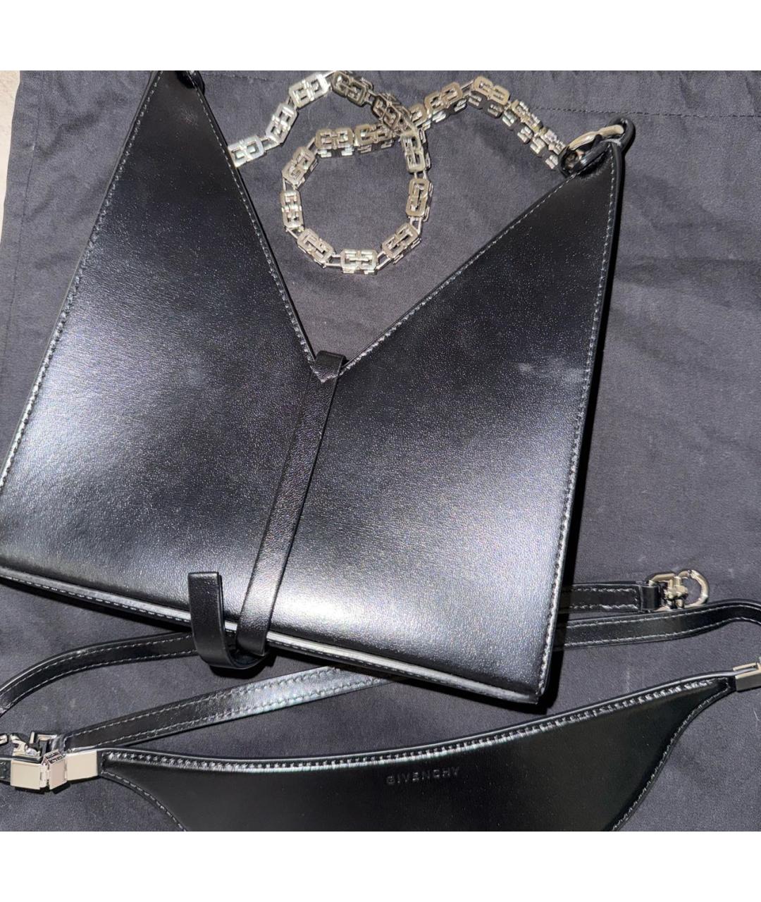 GIVENCHY Черная кожаная сумка тоут, фото 5