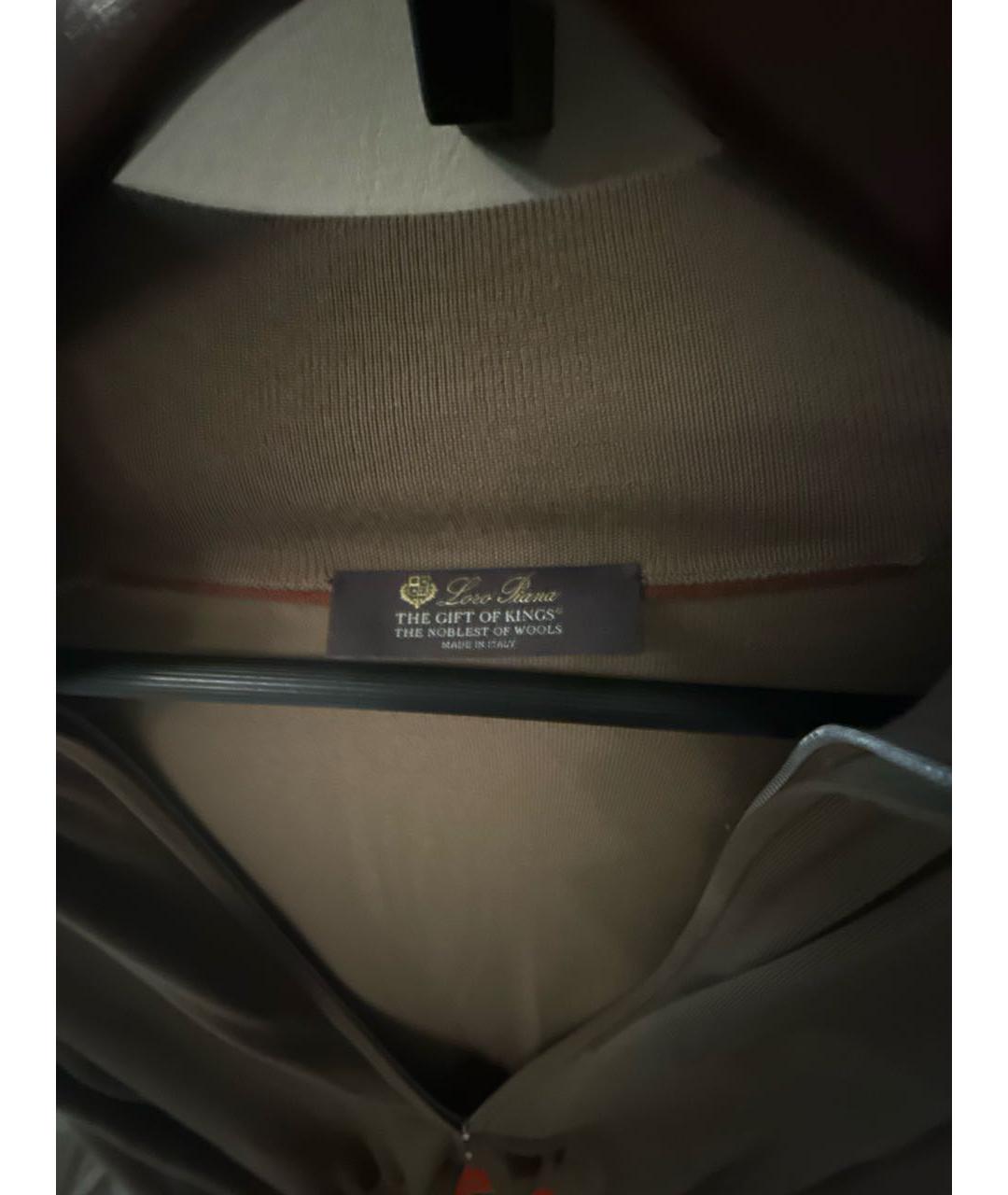 LORO PIANA Хаки шерстяной кардиган, фото 2