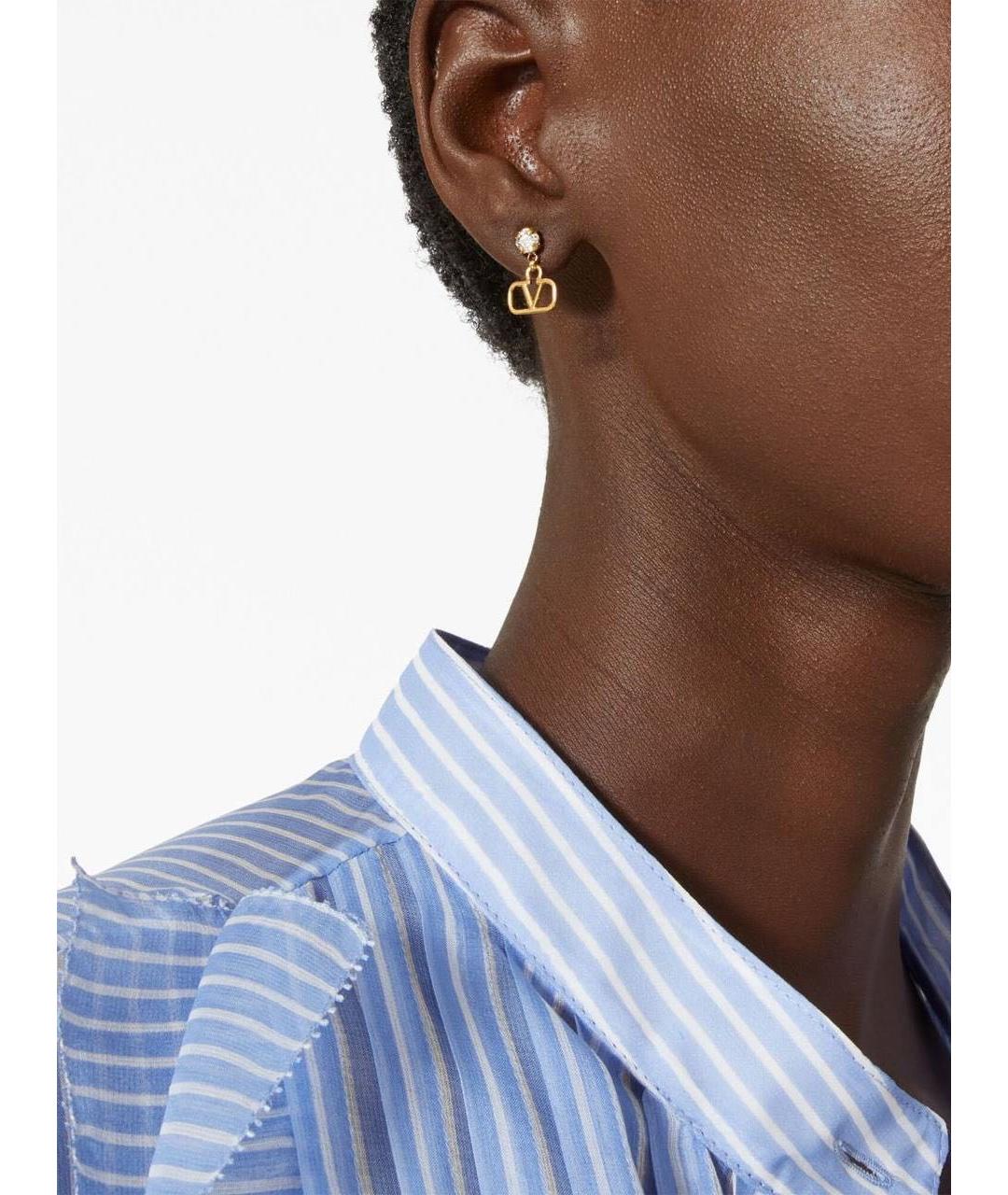 VALENTINO Золотые металлические серьги, фото 5