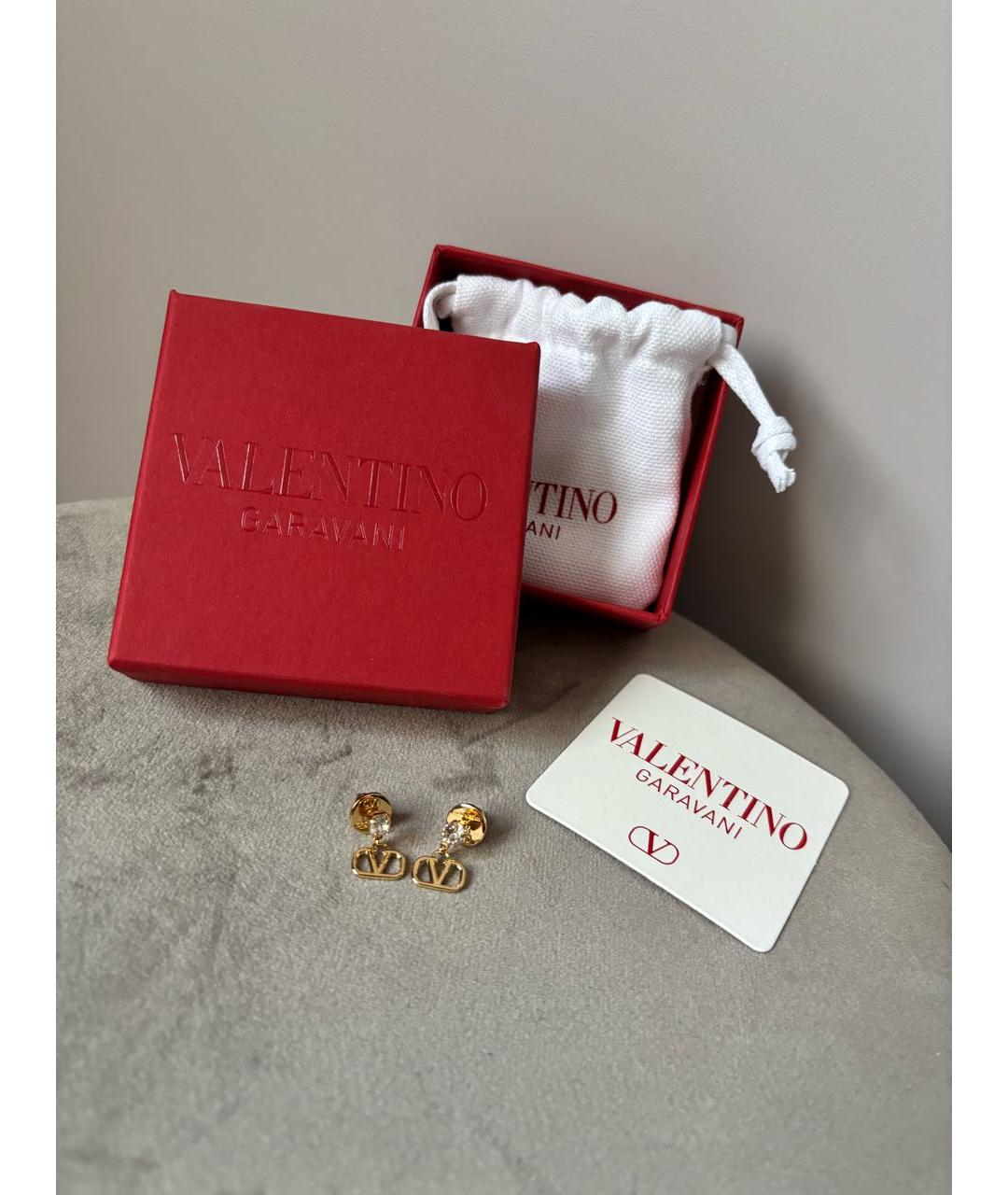 VALENTINO Золотые металлические серьги, фото 4