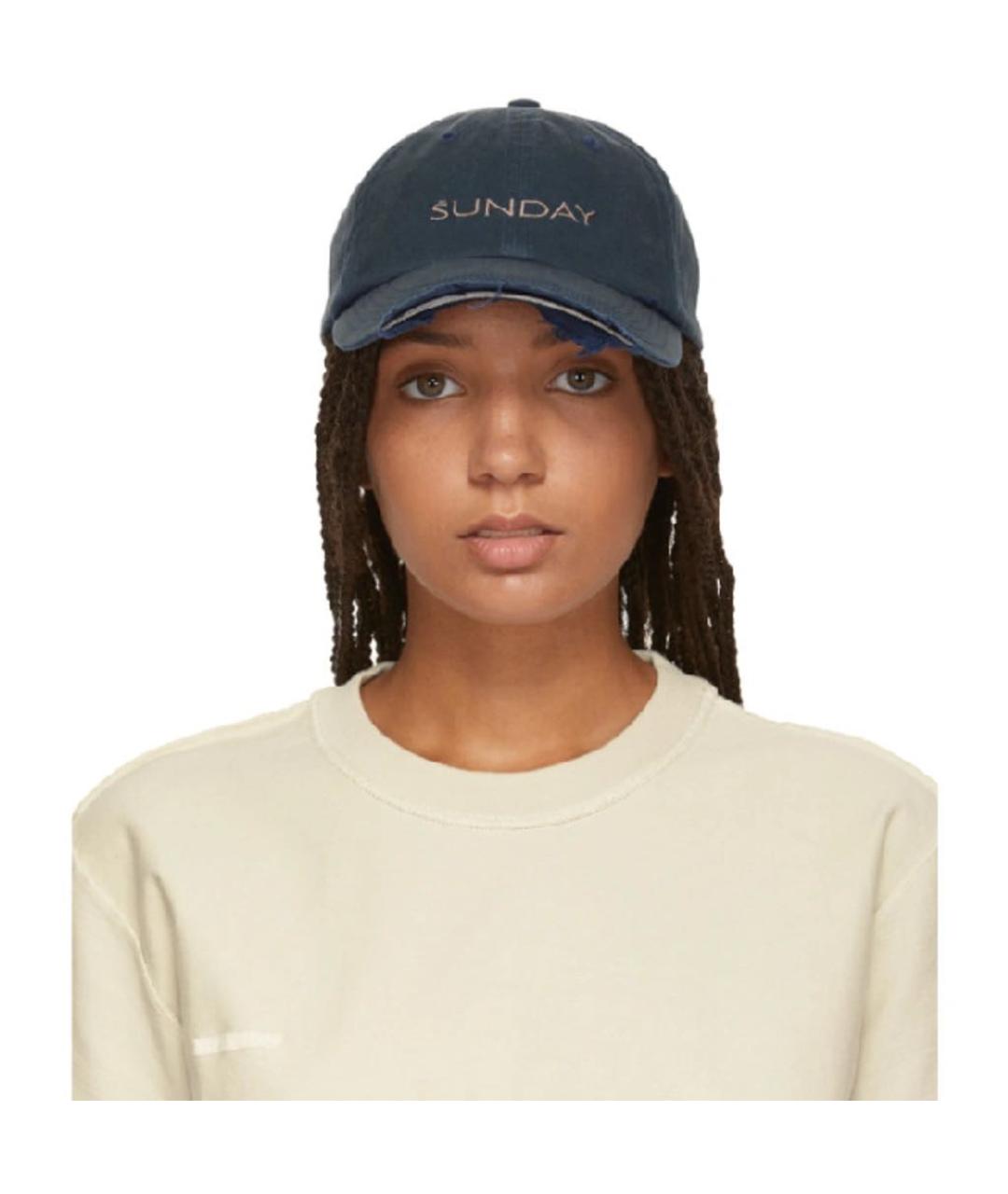 VETEMENTS Синяя хлопковая кепка, фото 5