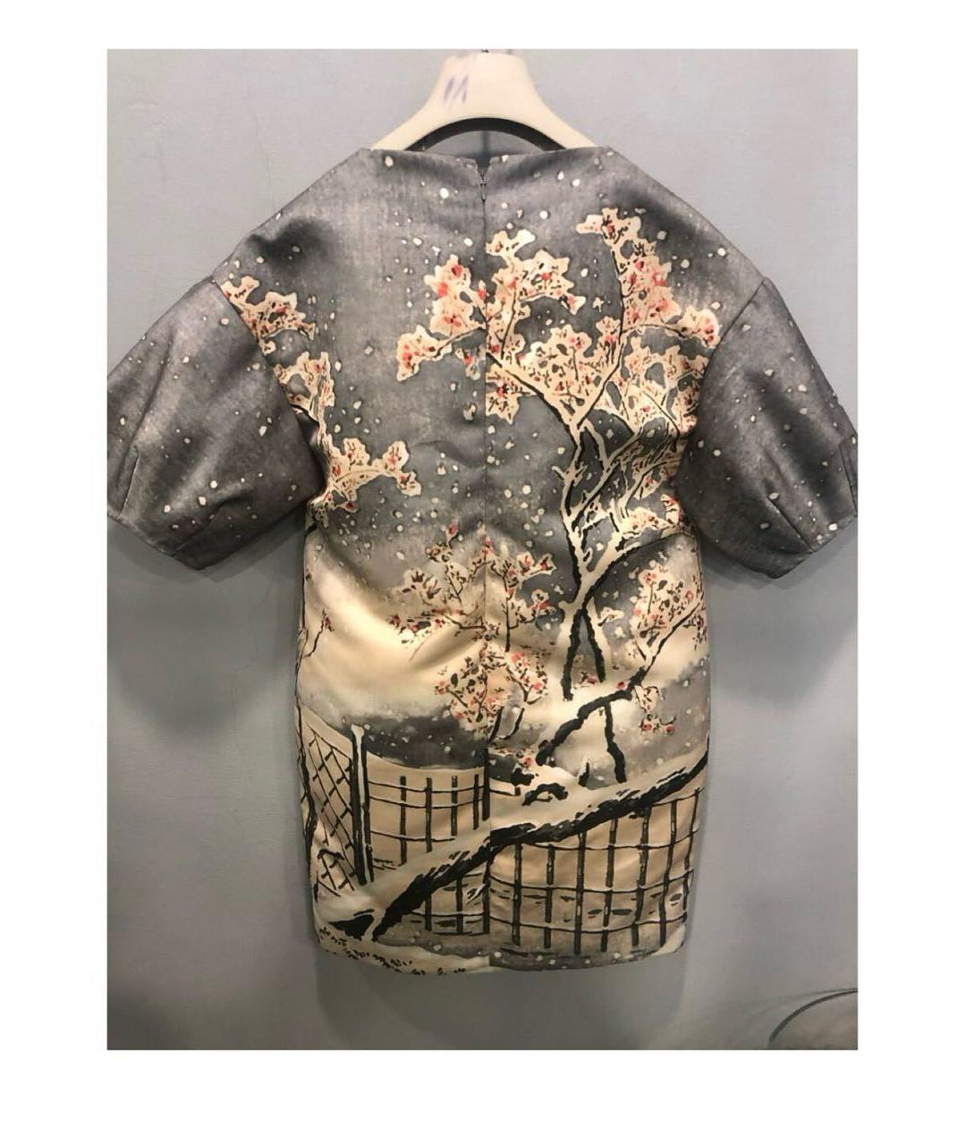 ELISABETTA FRANCHI Мульти полиэстеровое коктейльное платье, фото 2