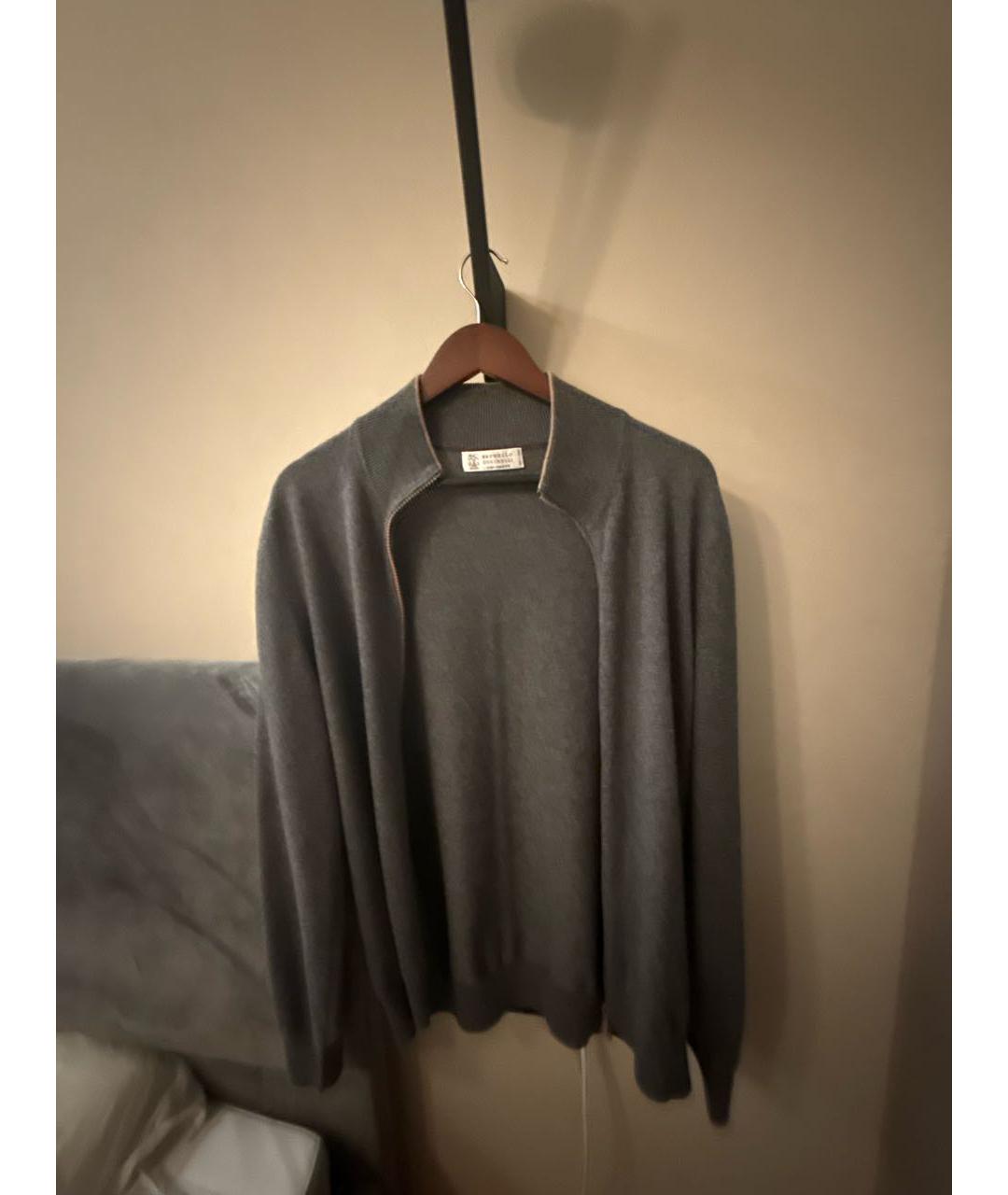 BRUNELLO CUCINELLI Антрацитовый кашемировый кардиган, фото 5