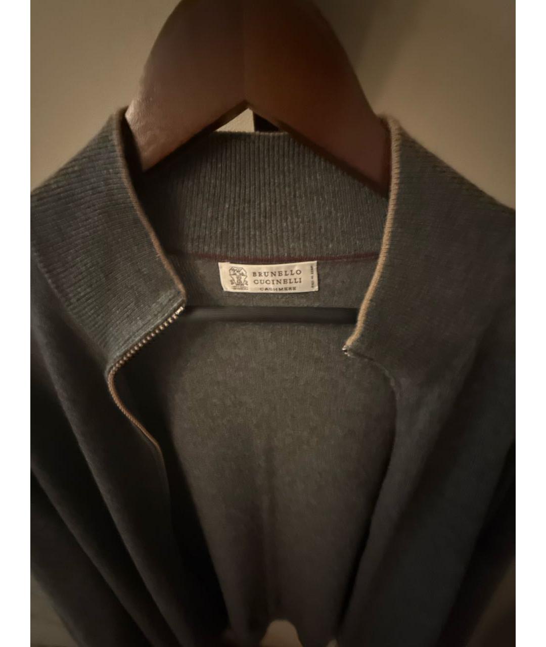 BRUNELLO CUCINELLI Антрацитовый кашемировый кардиган, фото 2