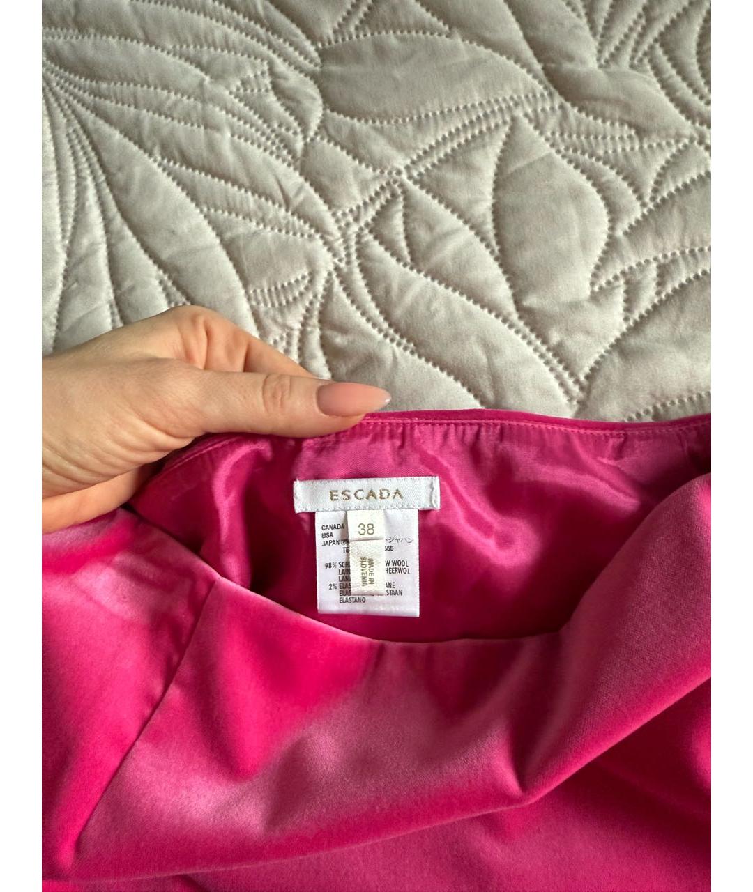 ESCADA Розовый велюровый костюм с юбками, фото 4