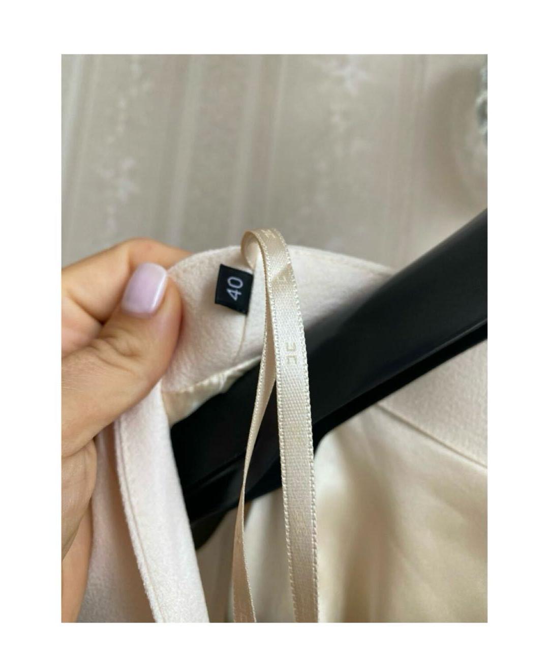 ELISABETTA FRANCHI Белое полиэстеровое коктейльное платье, фото 5