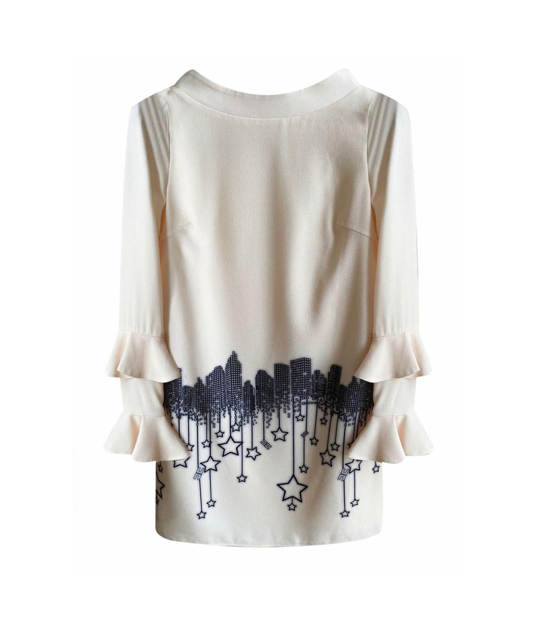 ELISABETTA FRANCHI Белое полиэстеровое коктейльное платье, фото 2