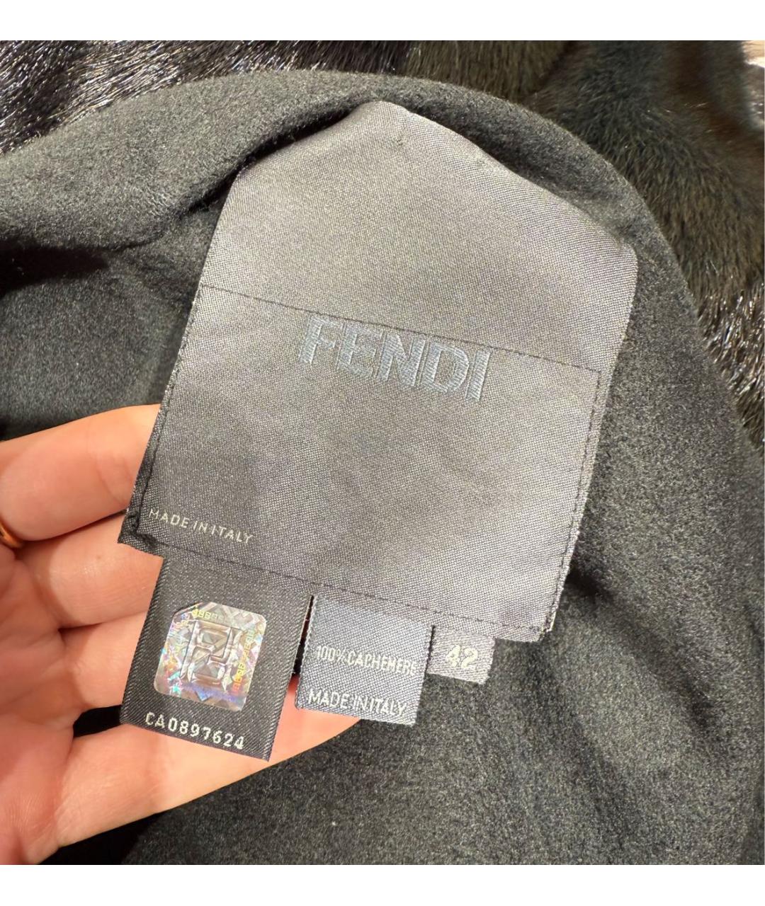 FENDI Зеленые кашемировое пальто, фото 6