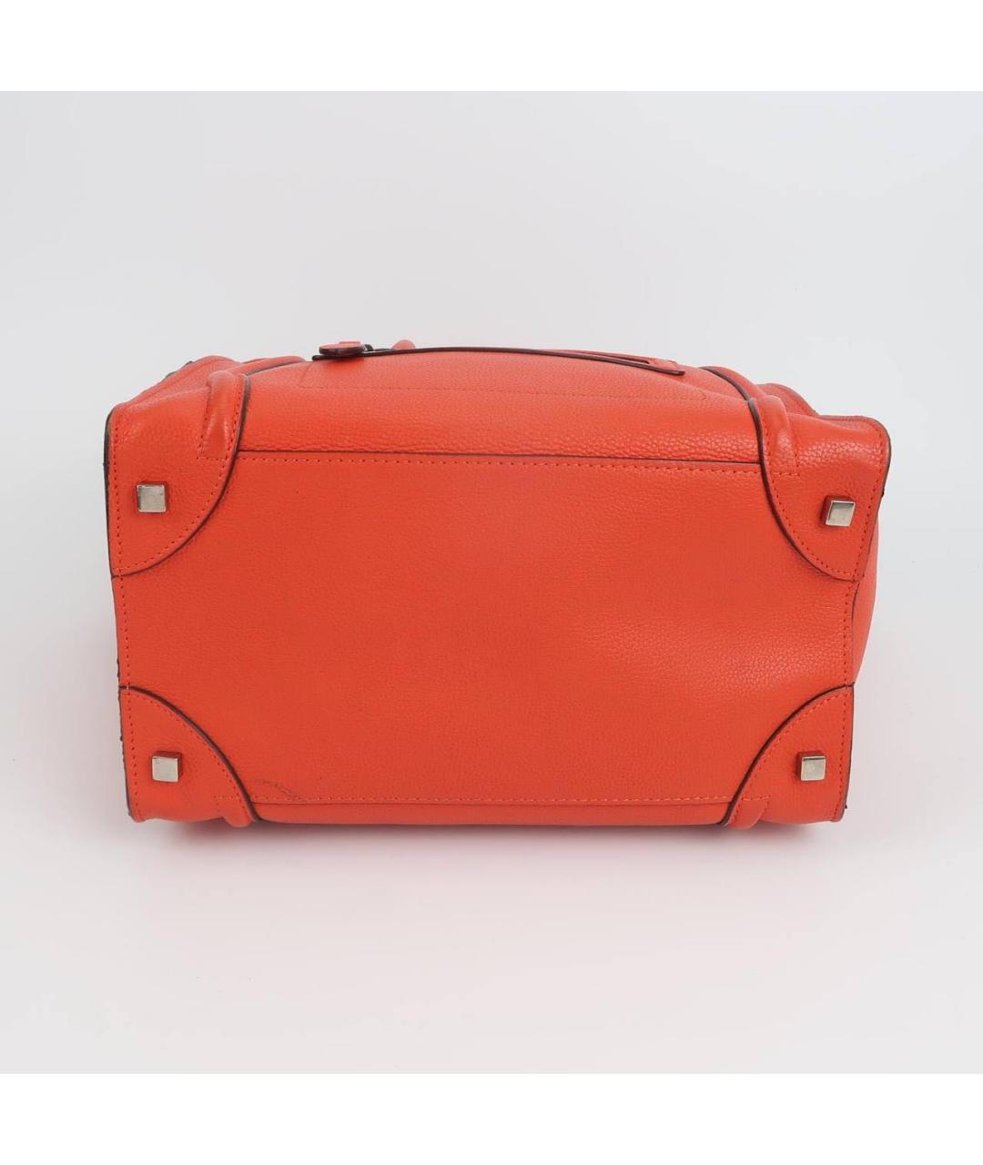 CELINE Красная кожаная сумка тоут, фото 5