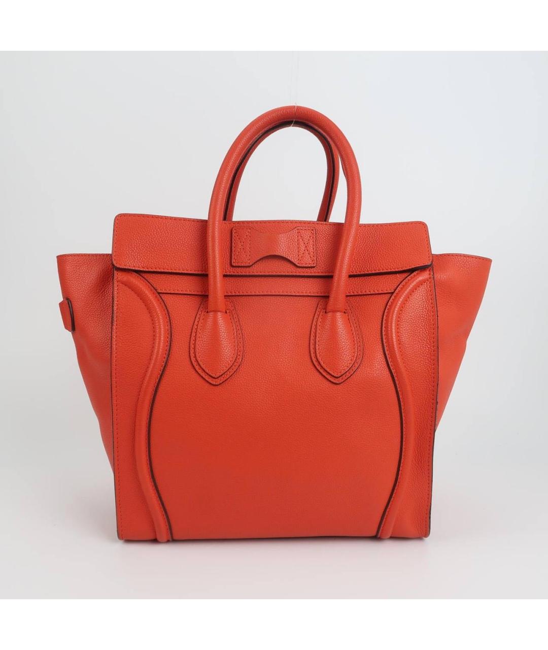 CELINE Красная кожаная сумка тоут, фото 4