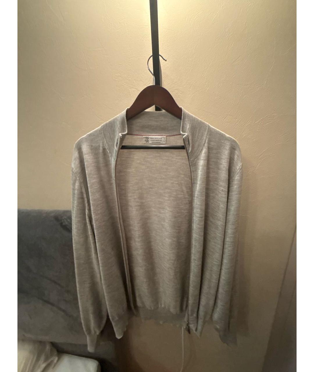BRUNELLO CUCINELLI Серый кашемировый кардиган, фото 5