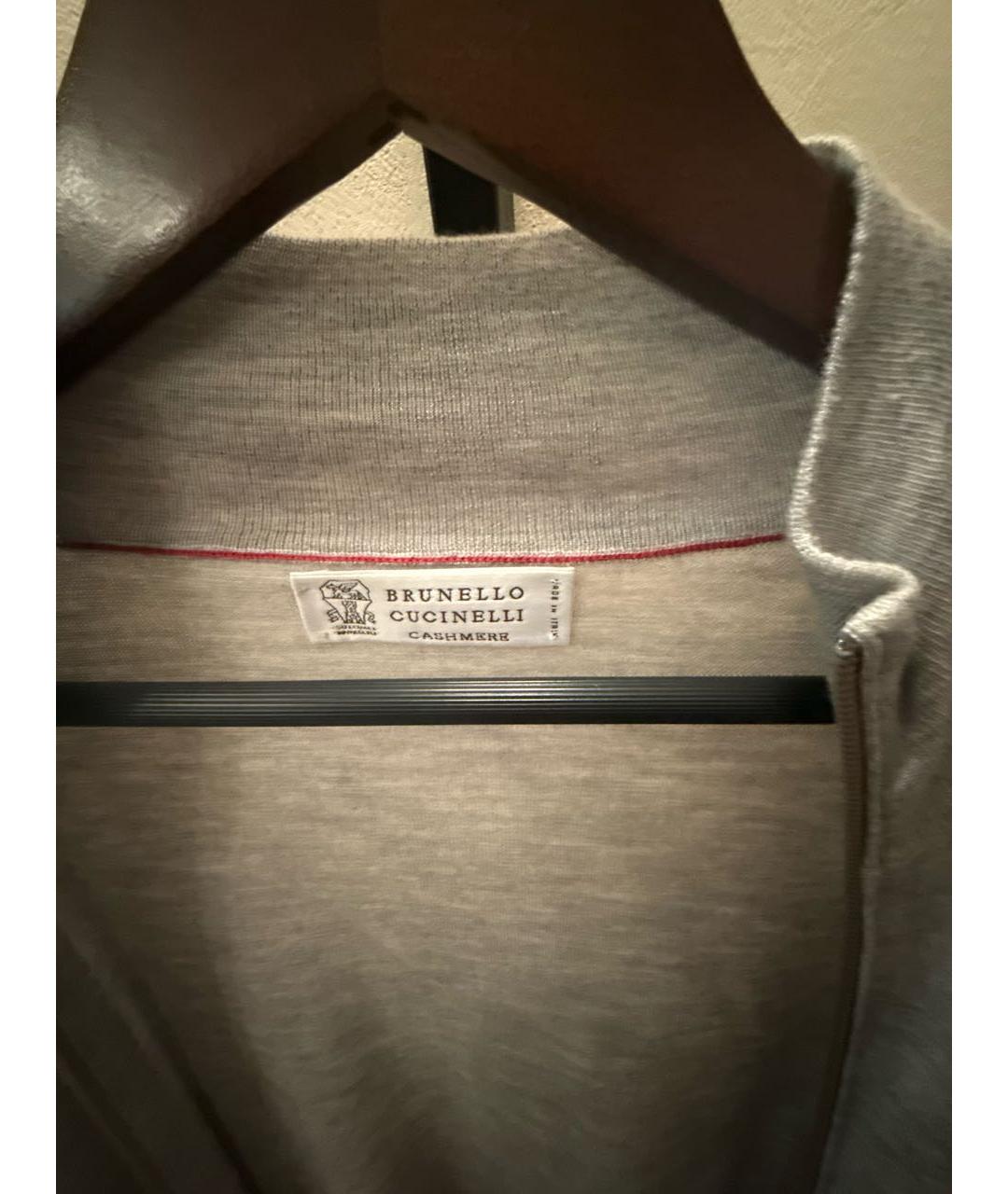 BRUNELLO CUCINELLI Серый кашемировый кардиган, фото 2
