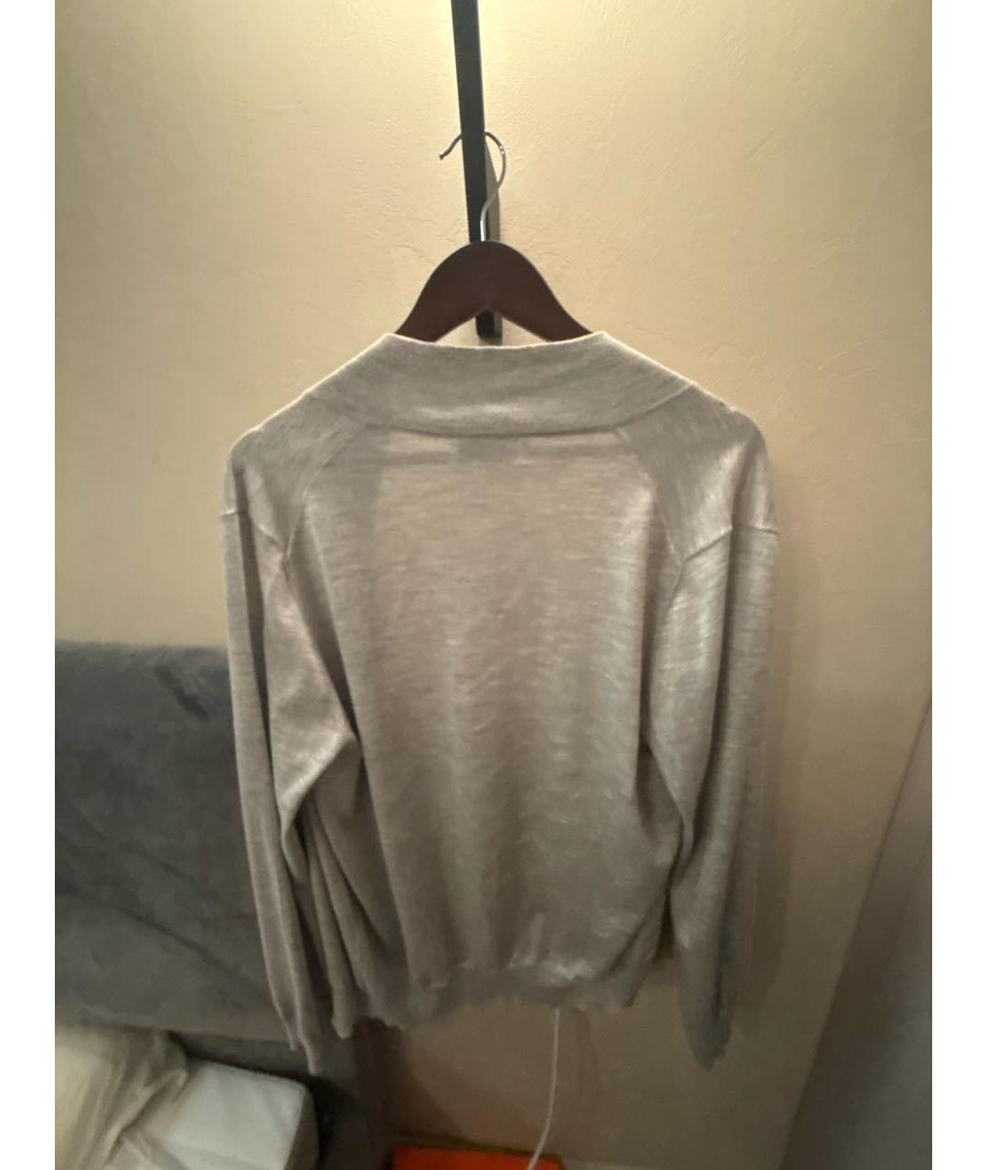 BRUNELLO CUCINELLI Серый кашемировый кардиган, фото 4