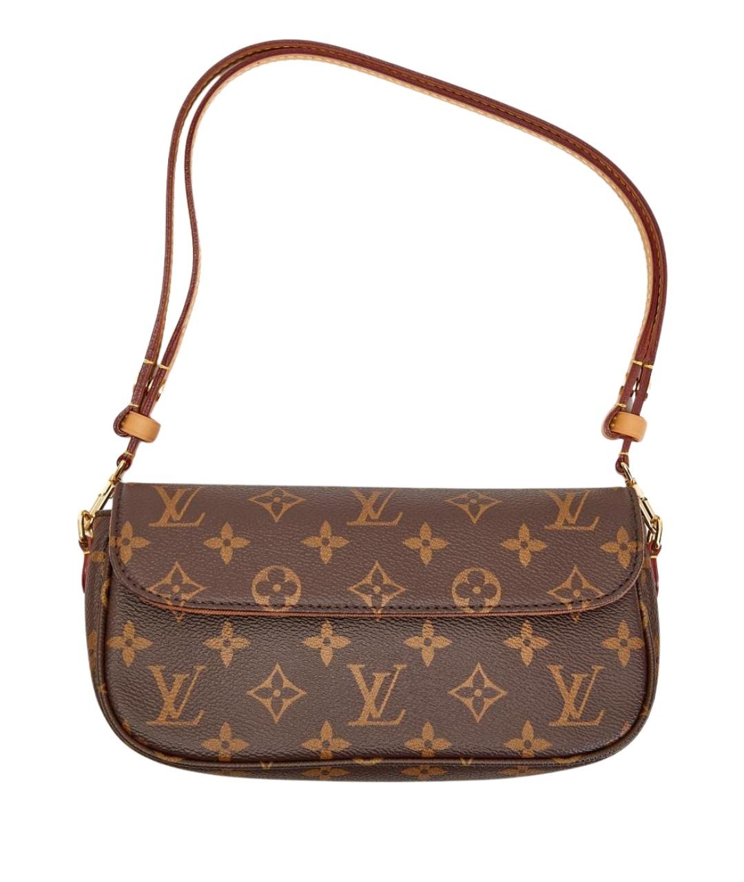 LOUIS VUITTON Коричневая кожаная сумка через плечо, фото 2
