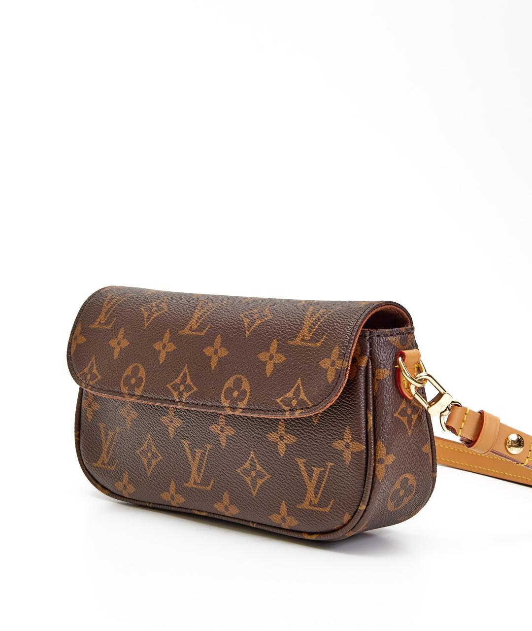 LOUIS VUITTON Коричневая кожаная сумка через плечо, фото 4