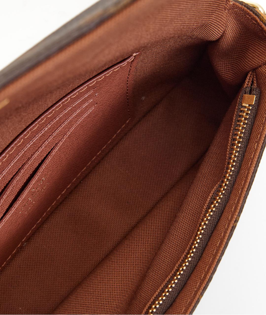 LOUIS VUITTON Коричневая кожаная сумка через плечо, фото 7