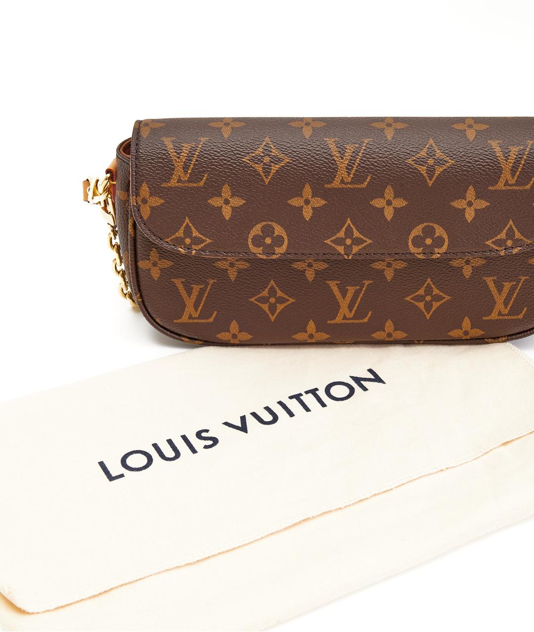 LOUIS VUITTON Коричневая кожаная сумка через плечо, фото 5