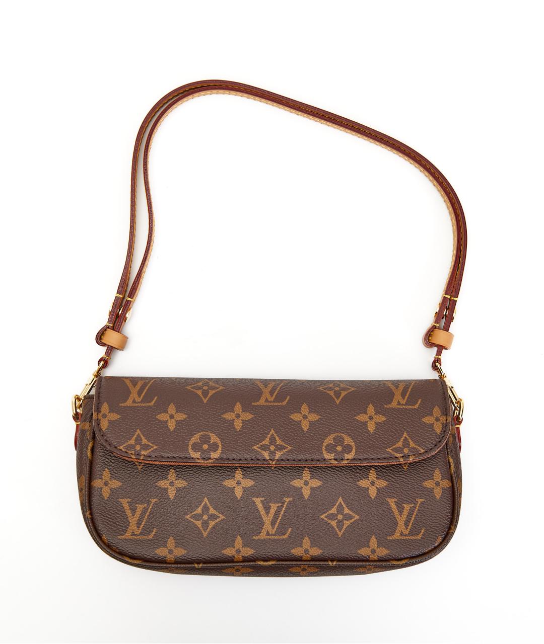 LOUIS VUITTON Коричневая кожаная сумка через плечо, фото 1