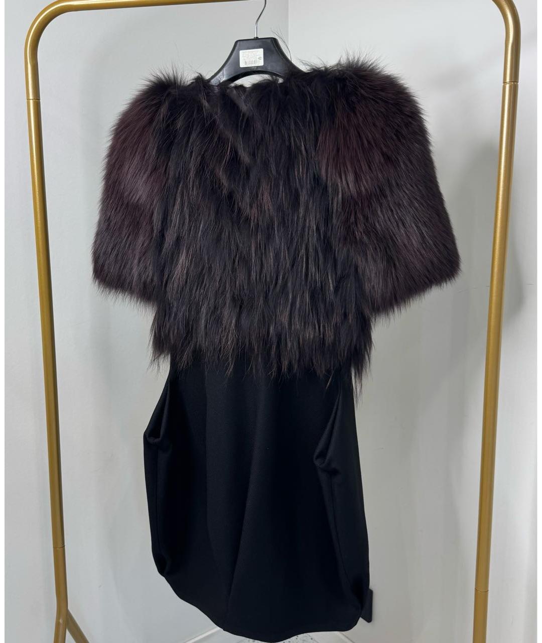 FERRAGAMO Черное пальто, фото 7