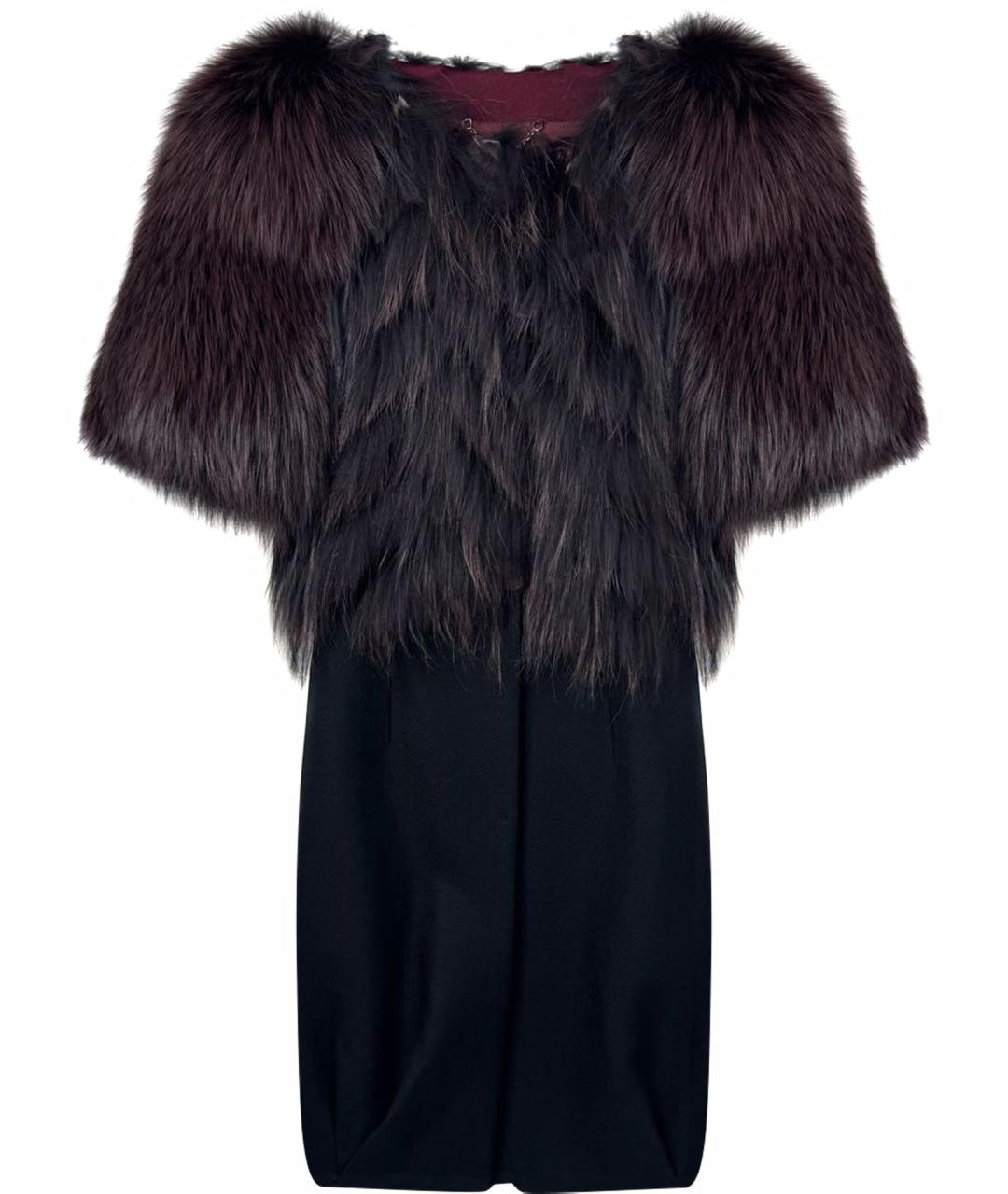 FERRAGAMO Черное пальто, фото 1