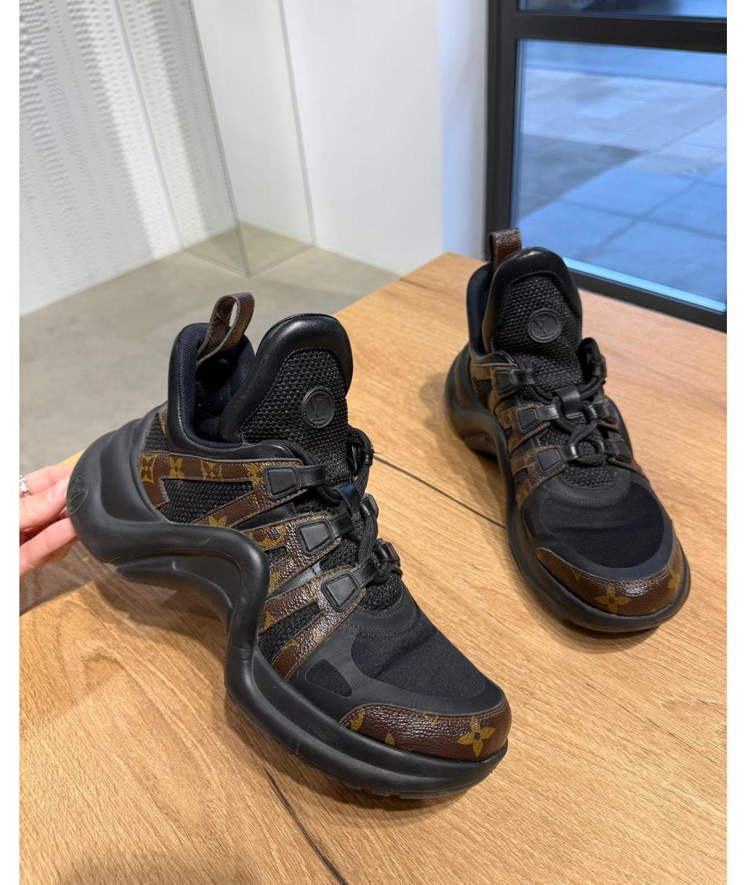 LOUIS VUITTON Черные текстильные кроссовки, фото 3