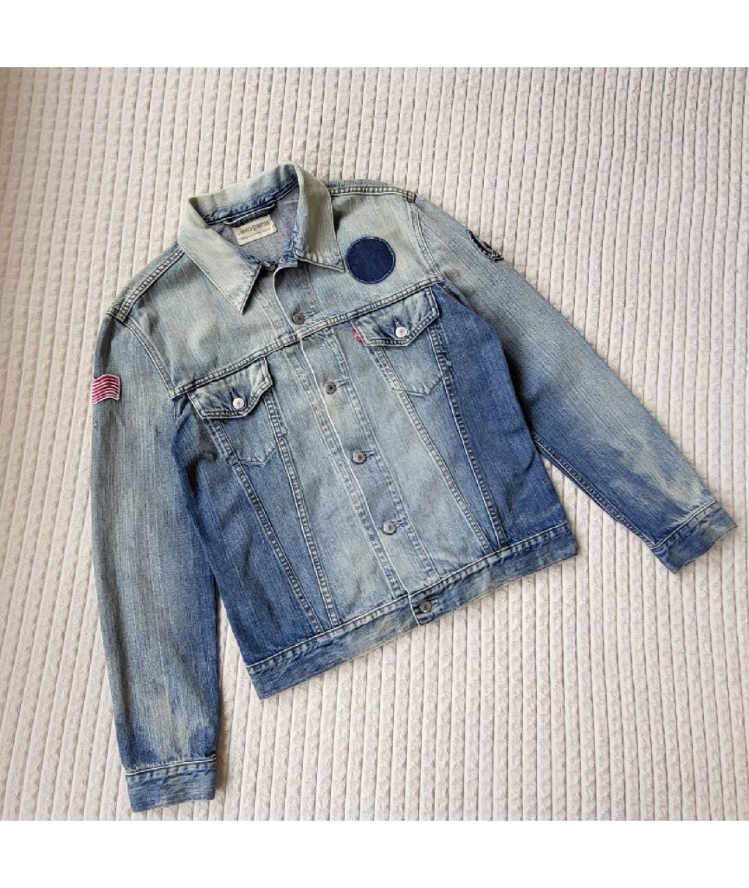LEVI'S Голубая деним куртка, фото 9