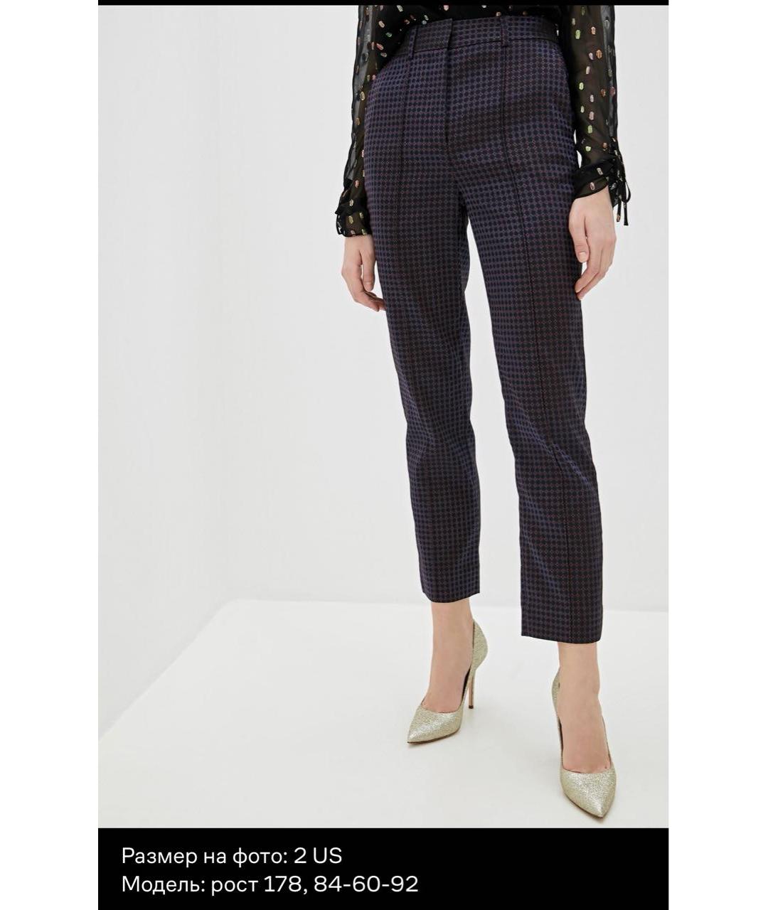 DIANE VON FURSTENBERG Мульти полиэстеровые прямые брюки, фото 6