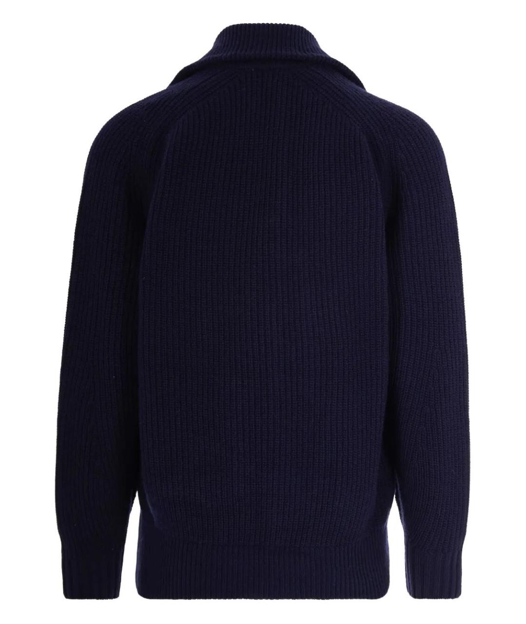 LACOSTE Синий шерстяной кардиган, фото 2