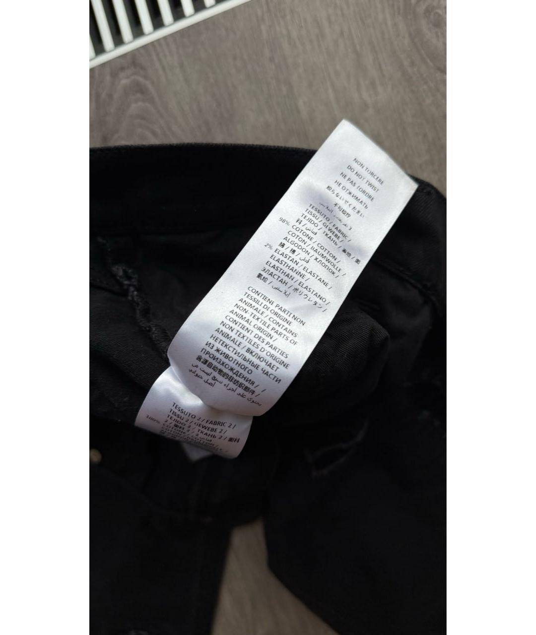ALEXANDER MCQUEEN Черные хлопко-эластановые джинсы скинни, фото 5