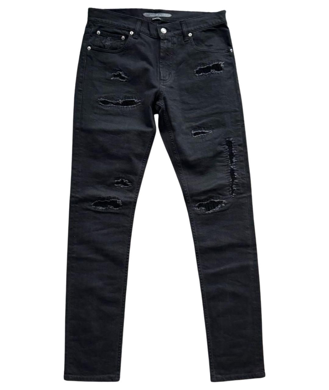 ALEXANDER MCQUEEN Черные хлопко-эластановые джинсы скинни, фото 1