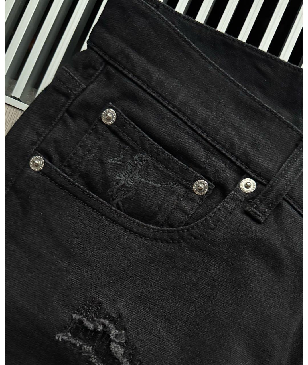 ALEXANDER MCQUEEN Черные хлопко-эластановые джинсы скинни, фото 3