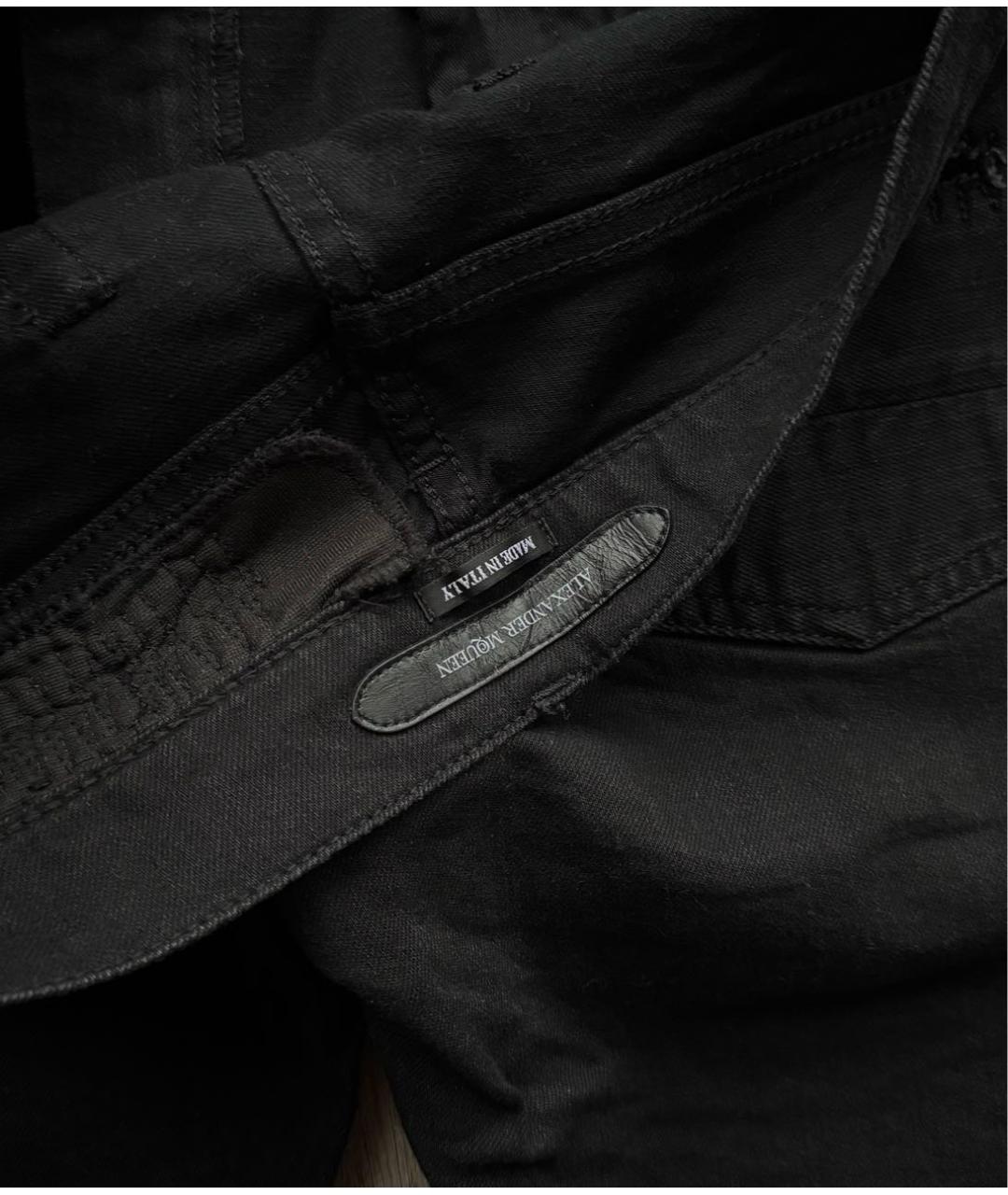 ALEXANDER MCQUEEN Черные хлопко-эластановые джинсы скинни, фото 8