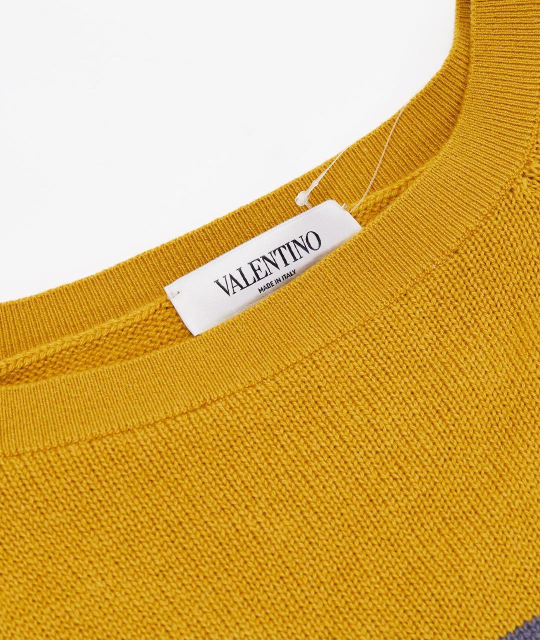 VALENTINO Горчичный кашемировый джемпер / свитер, фото 3