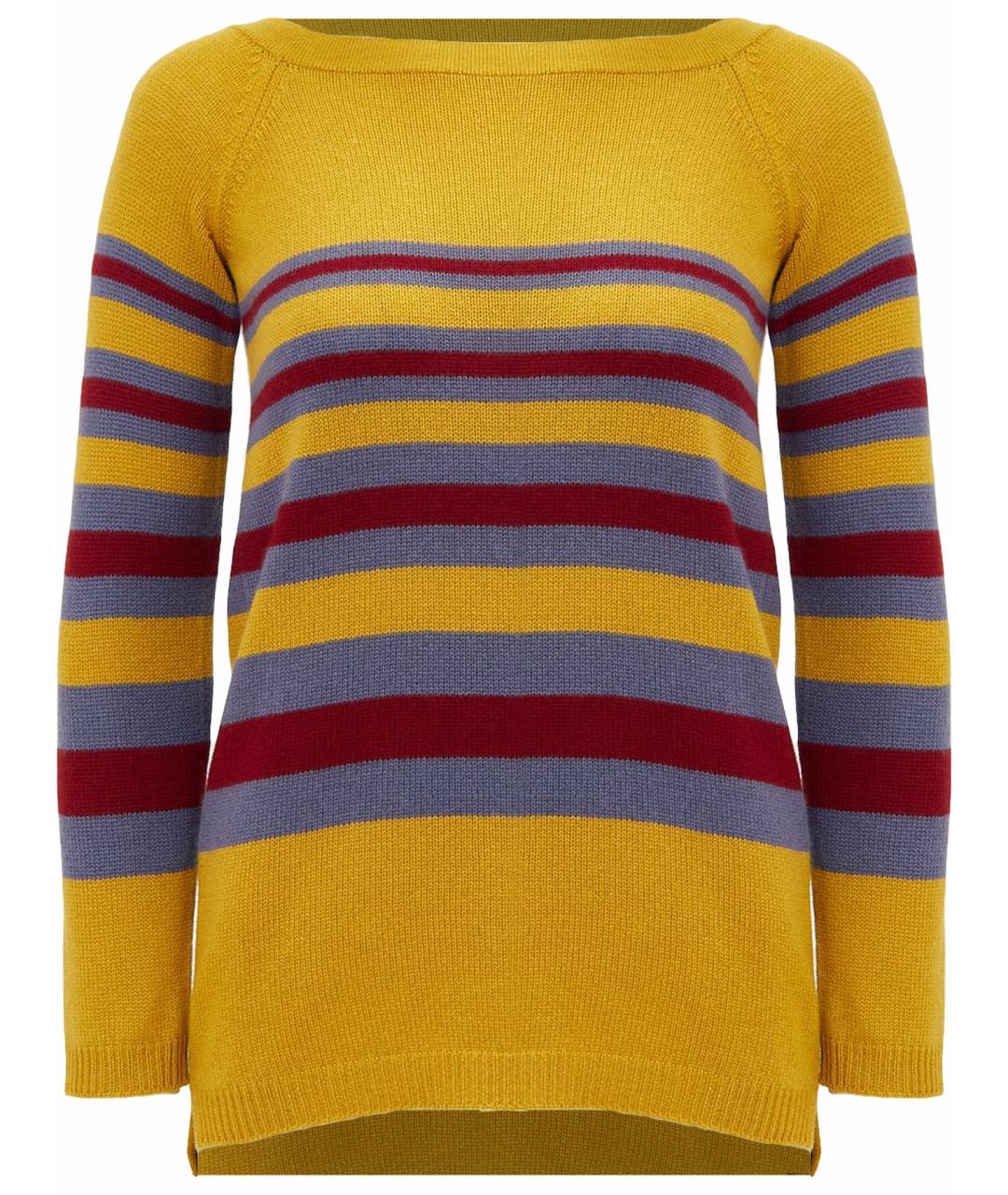 VALENTINO Горчичный кашемировый джемпер / свитер, фото 1