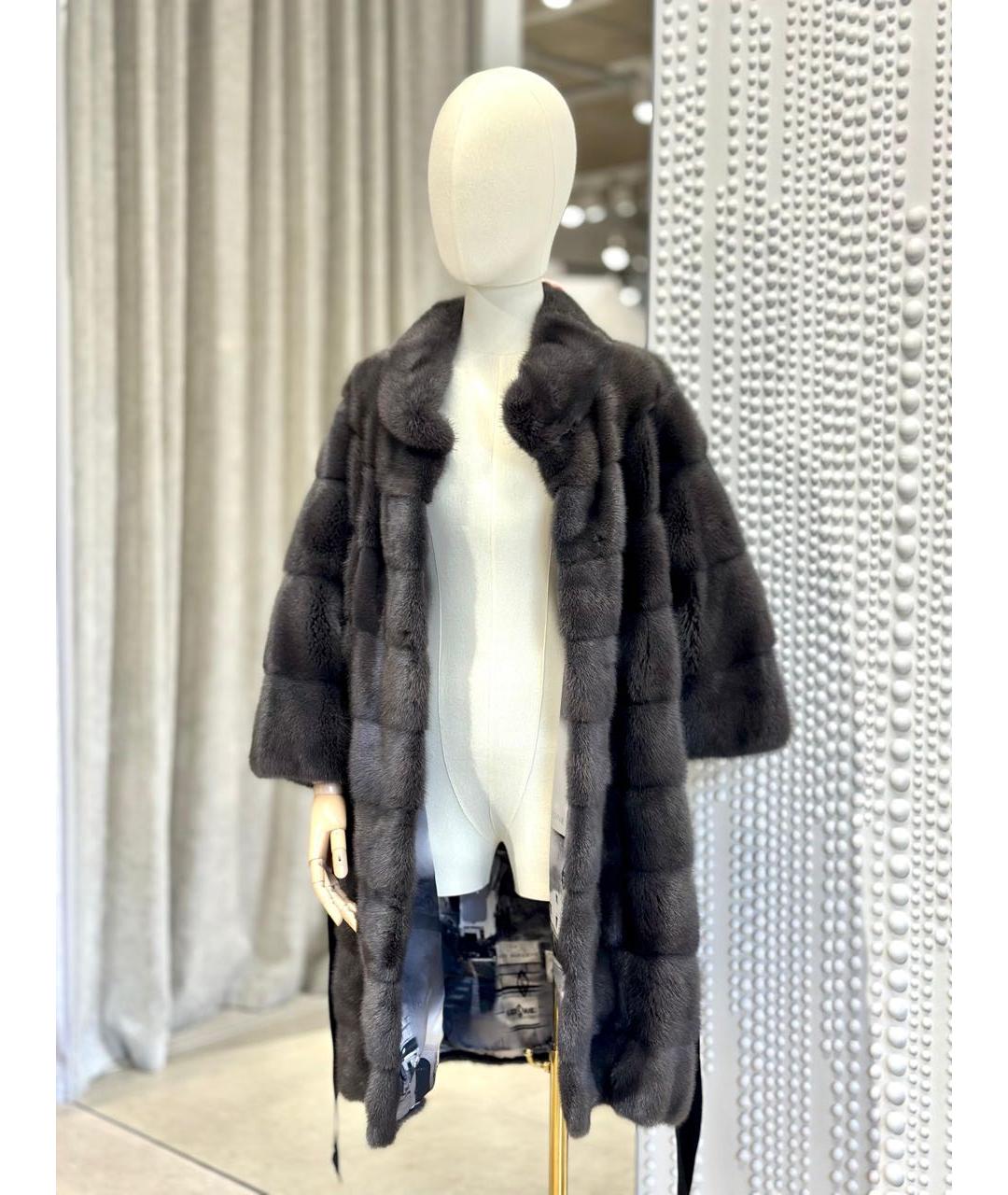 MARCO VANOLI Серая меховая шуба, фото 2