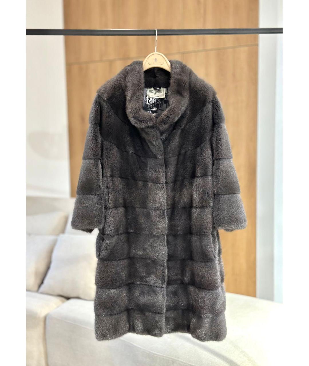 MARCO VANOLI Серая меховая шуба, фото 5