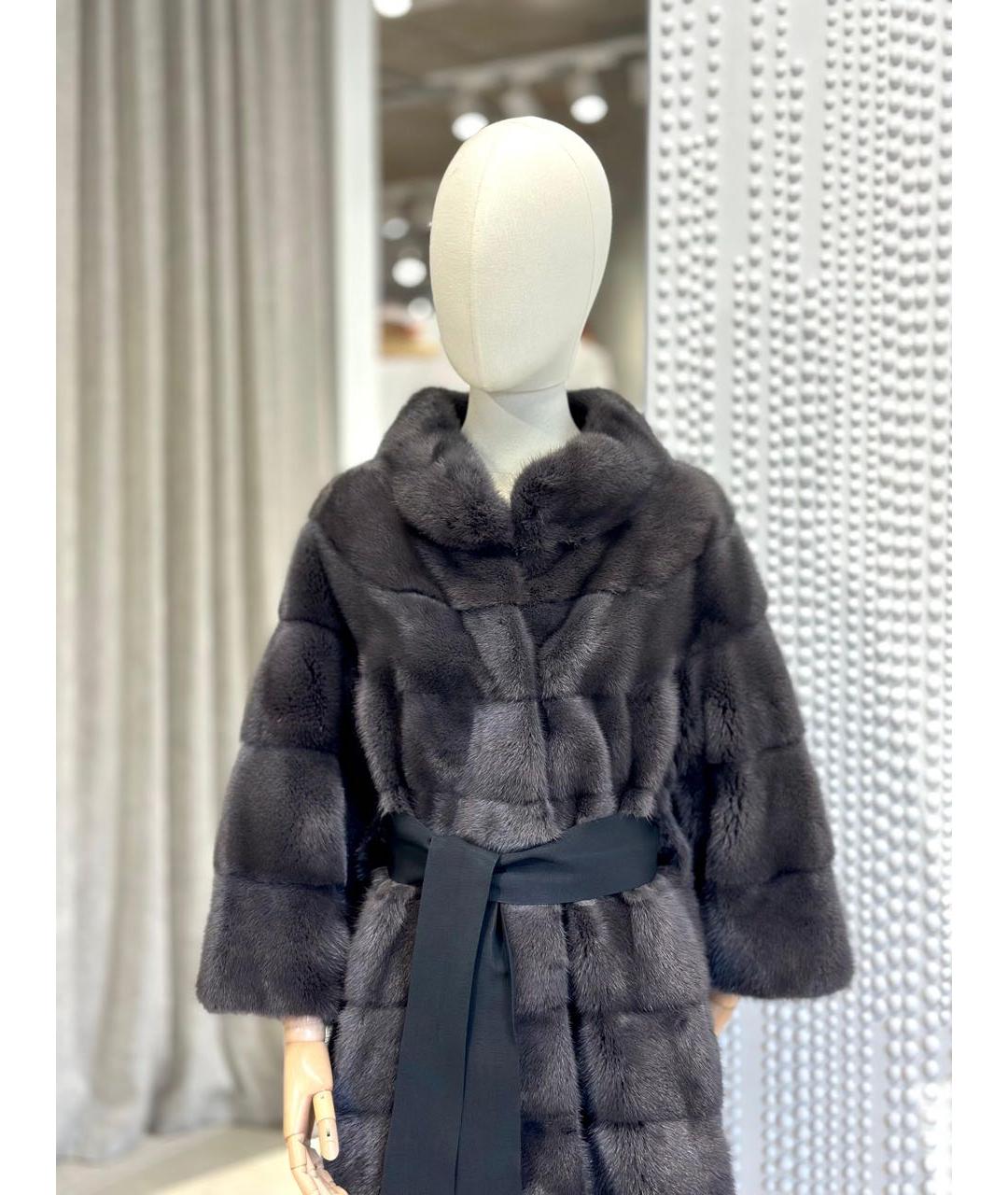 MARCO VANOLI Серая меховая шуба, фото 3
