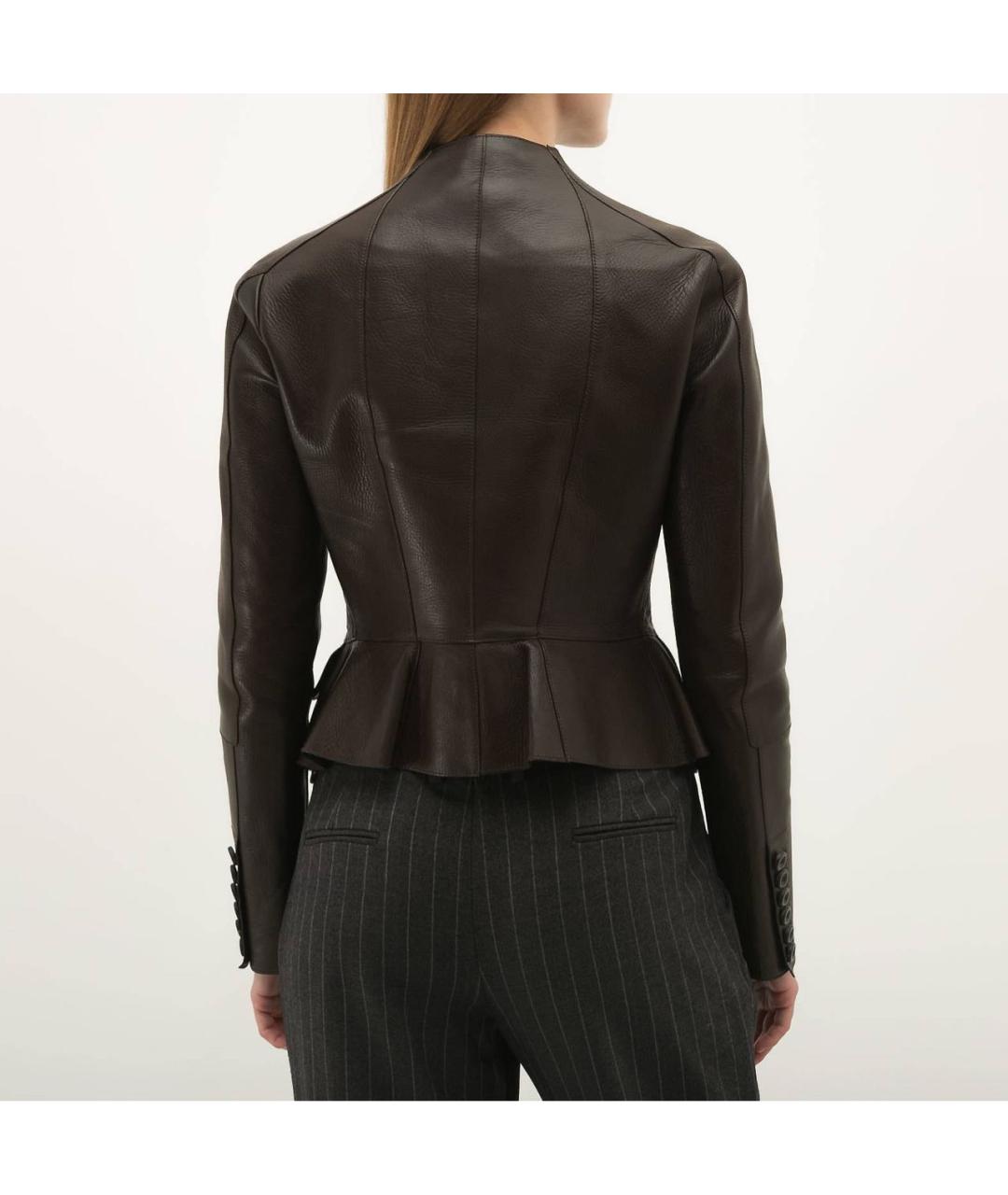 BURBERRY Черная кожаная куртка, фото 6