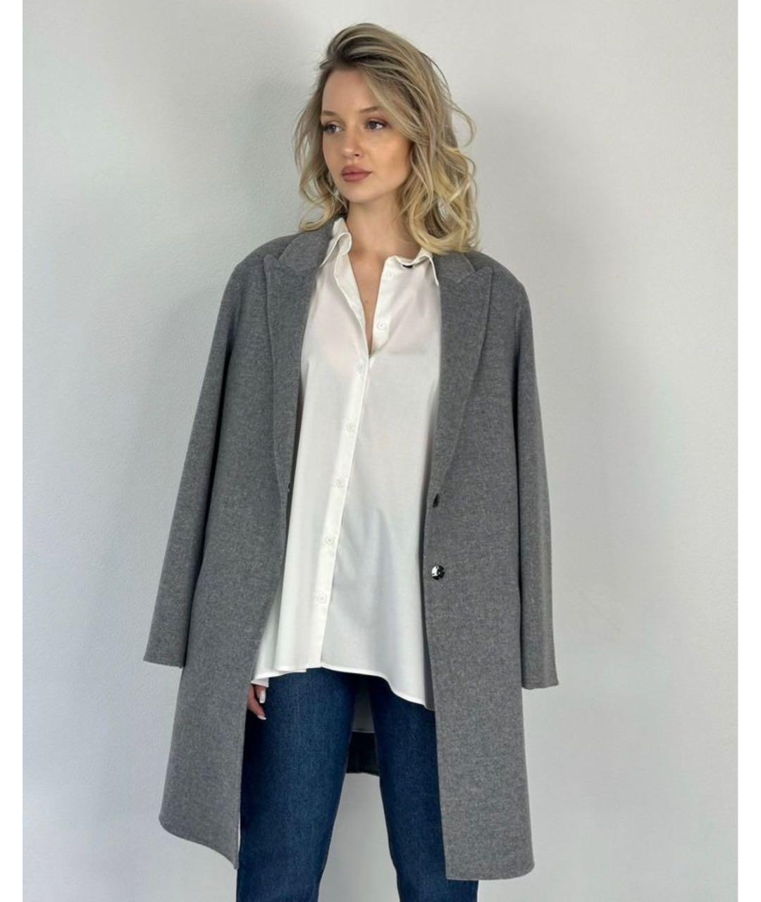 MAX MARA Серое кашемировое пальто, фото 8