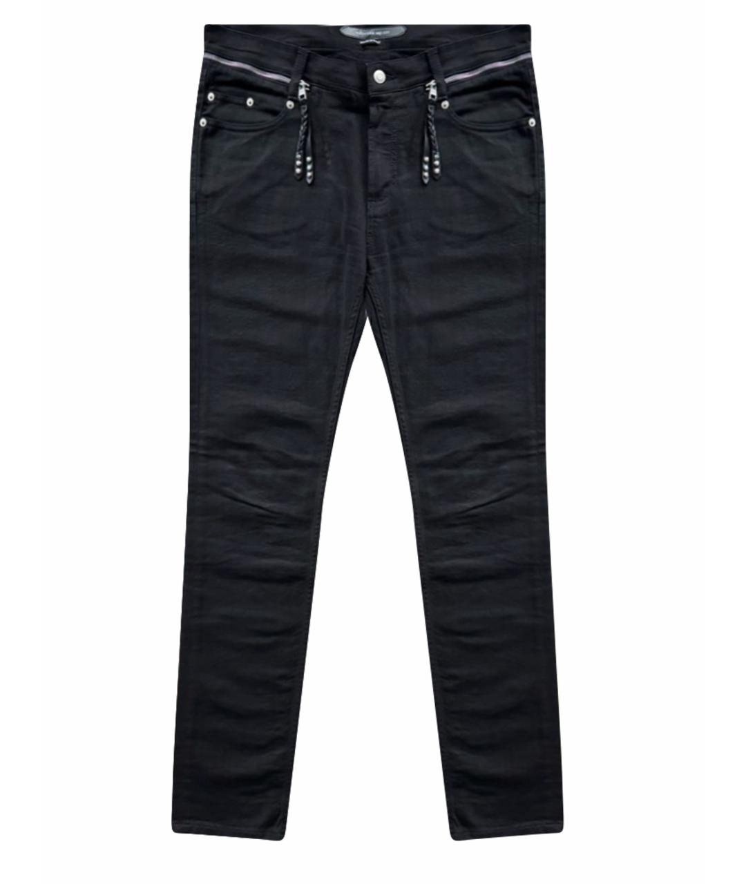 ALEXANDER MCQUEEN Черные хлопко-эластановые джинсы скинни, фото 1