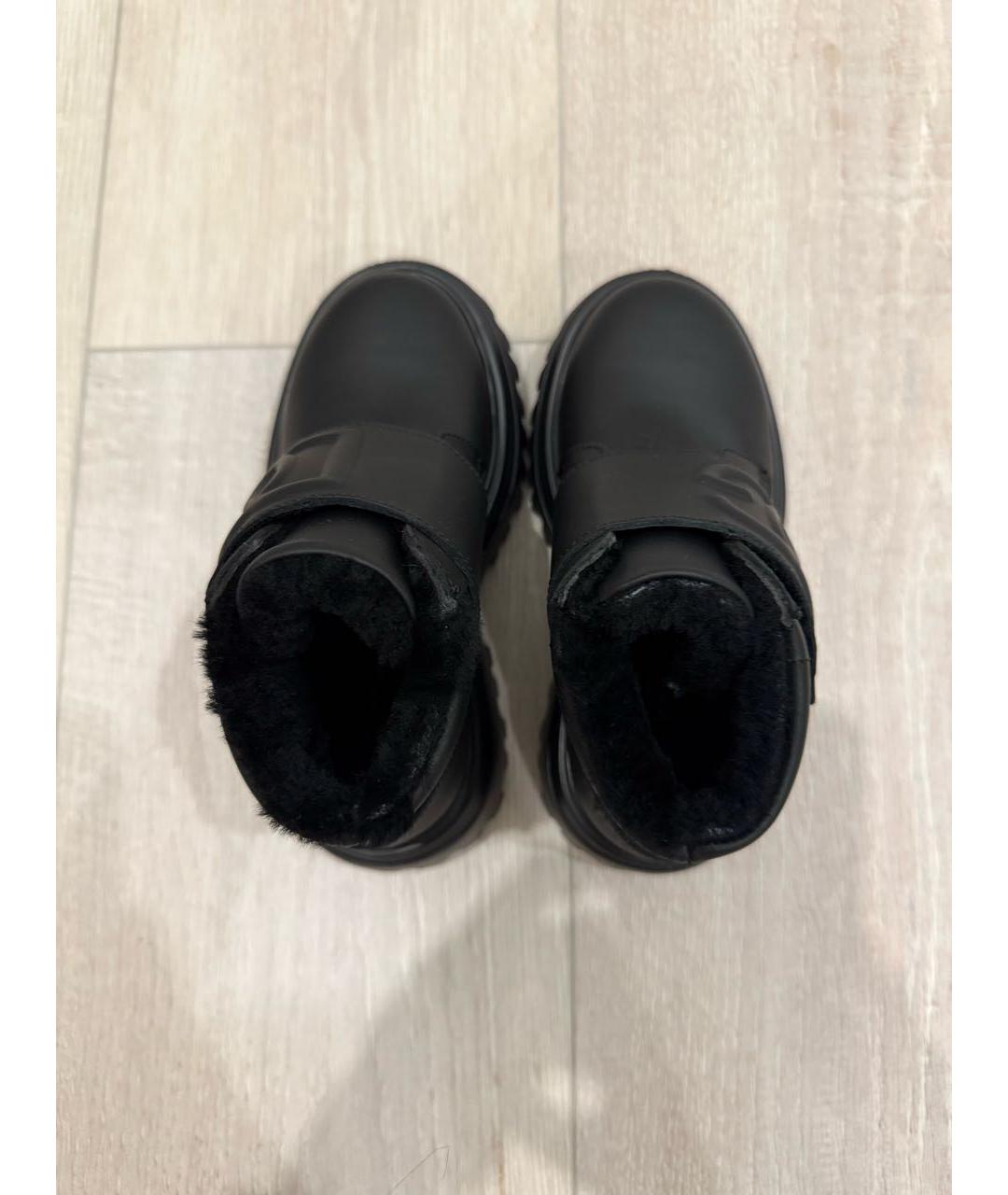 DOLCE&GABBANA Черные кожаные ботинки, фото 3