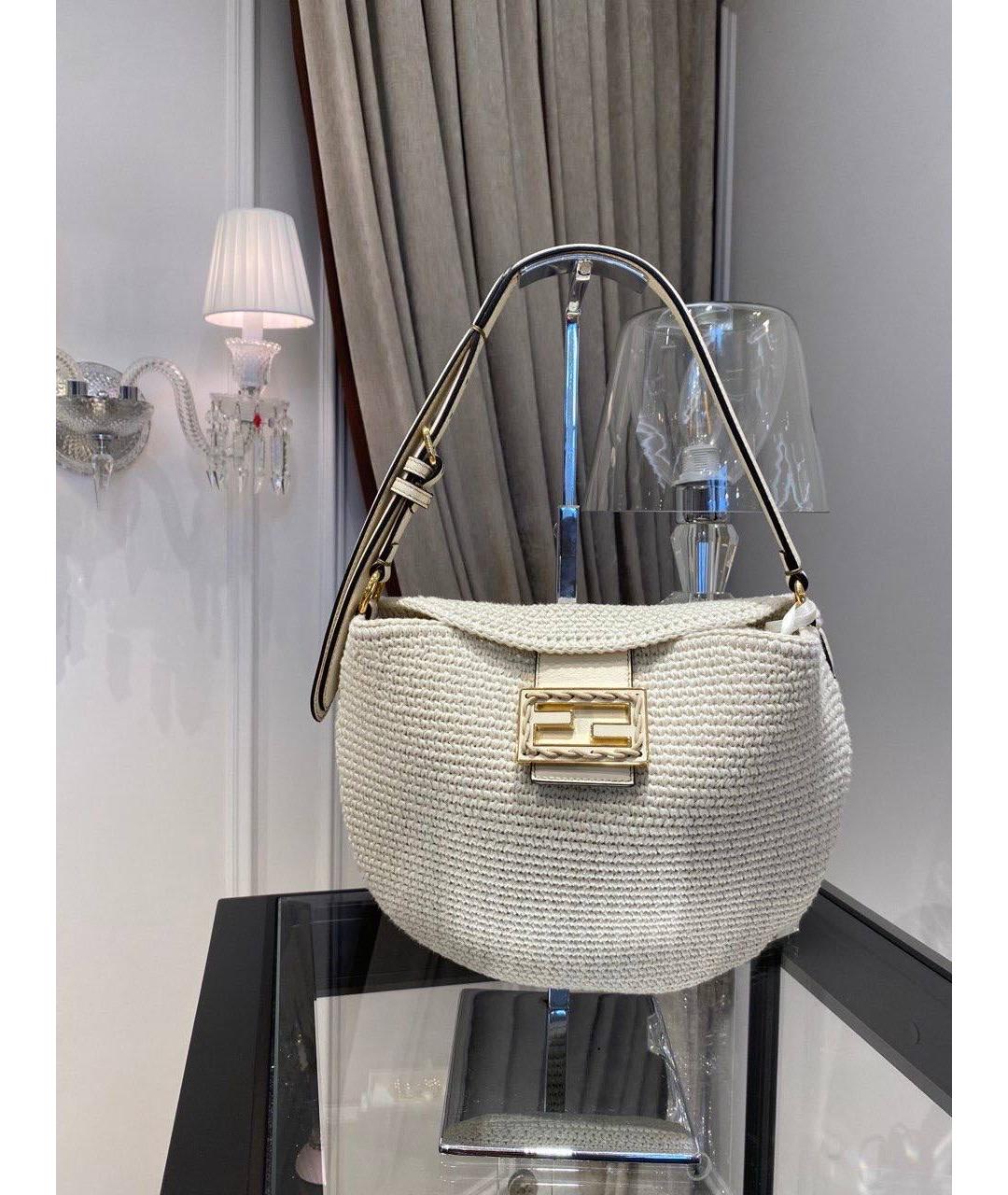 FENDI Белая сумка с короткими ручками, фото 2