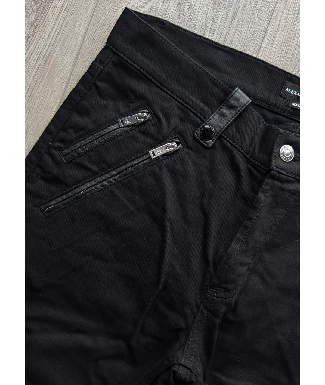 ALEXANDER MCQUEEN Черные хлопко-эластановые джинсы скинни, фото 3