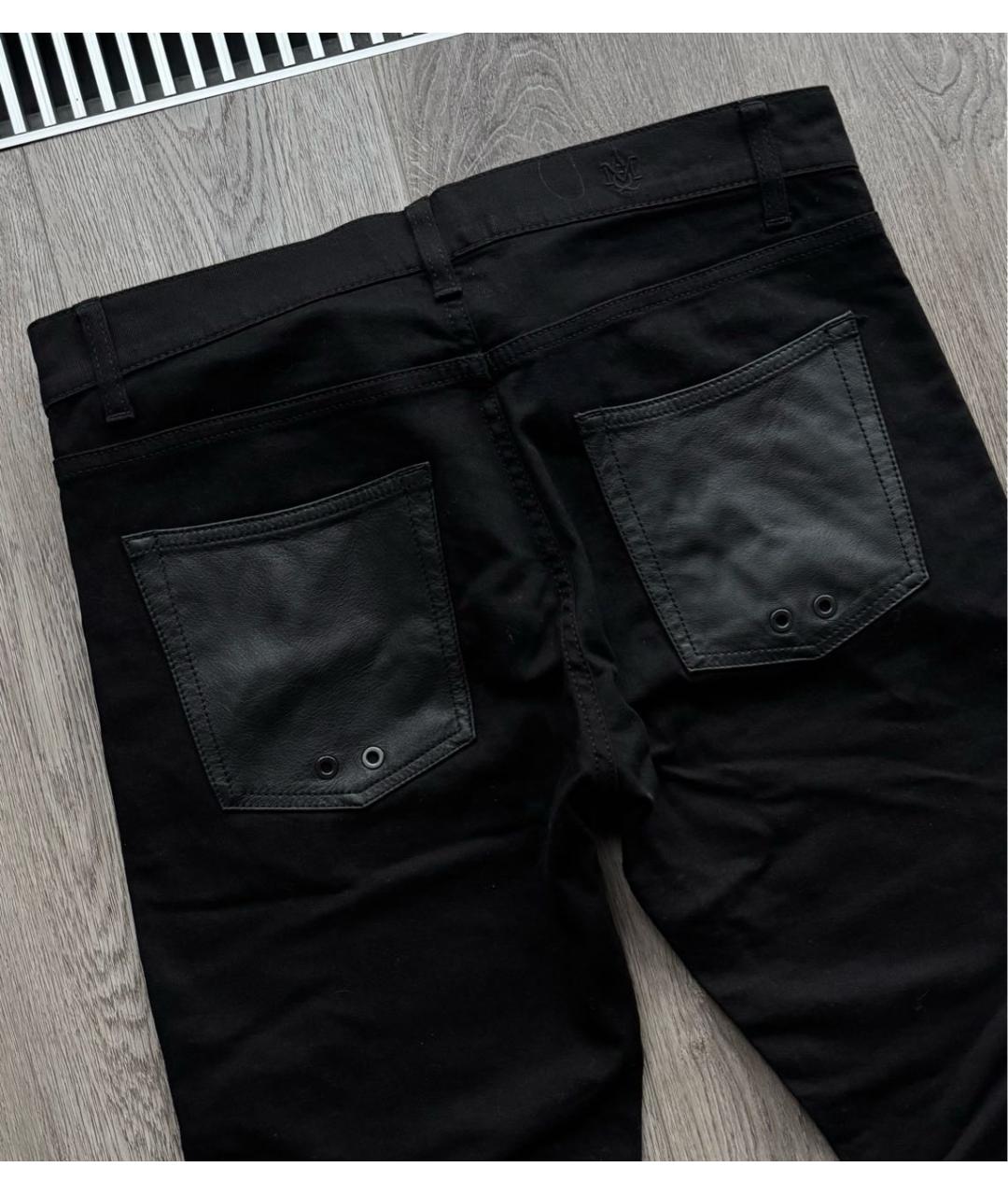 ALEXANDER MCQUEEN Черные хлопко-эластановые джинсы скинни, фото 7