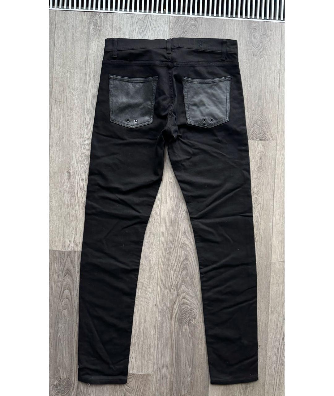 ALEXANDER MCQUEEN Черные хлопко-эластановые джинсы скинни, фото 4