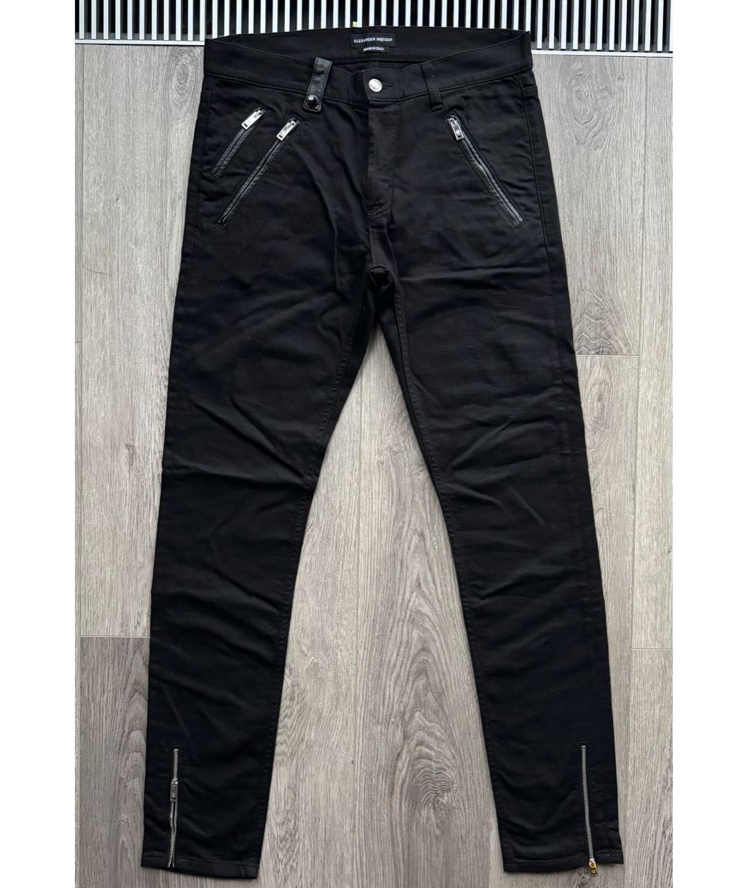 ALEXANDER MCQUEEN Черные хлопко-эластановые джинсы скинни, фото 9