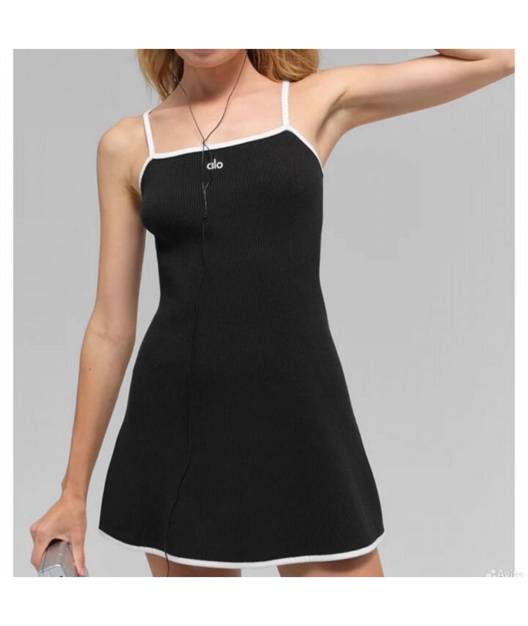 ALO YOGA Темно-синий вискозный сарафан, фото 5