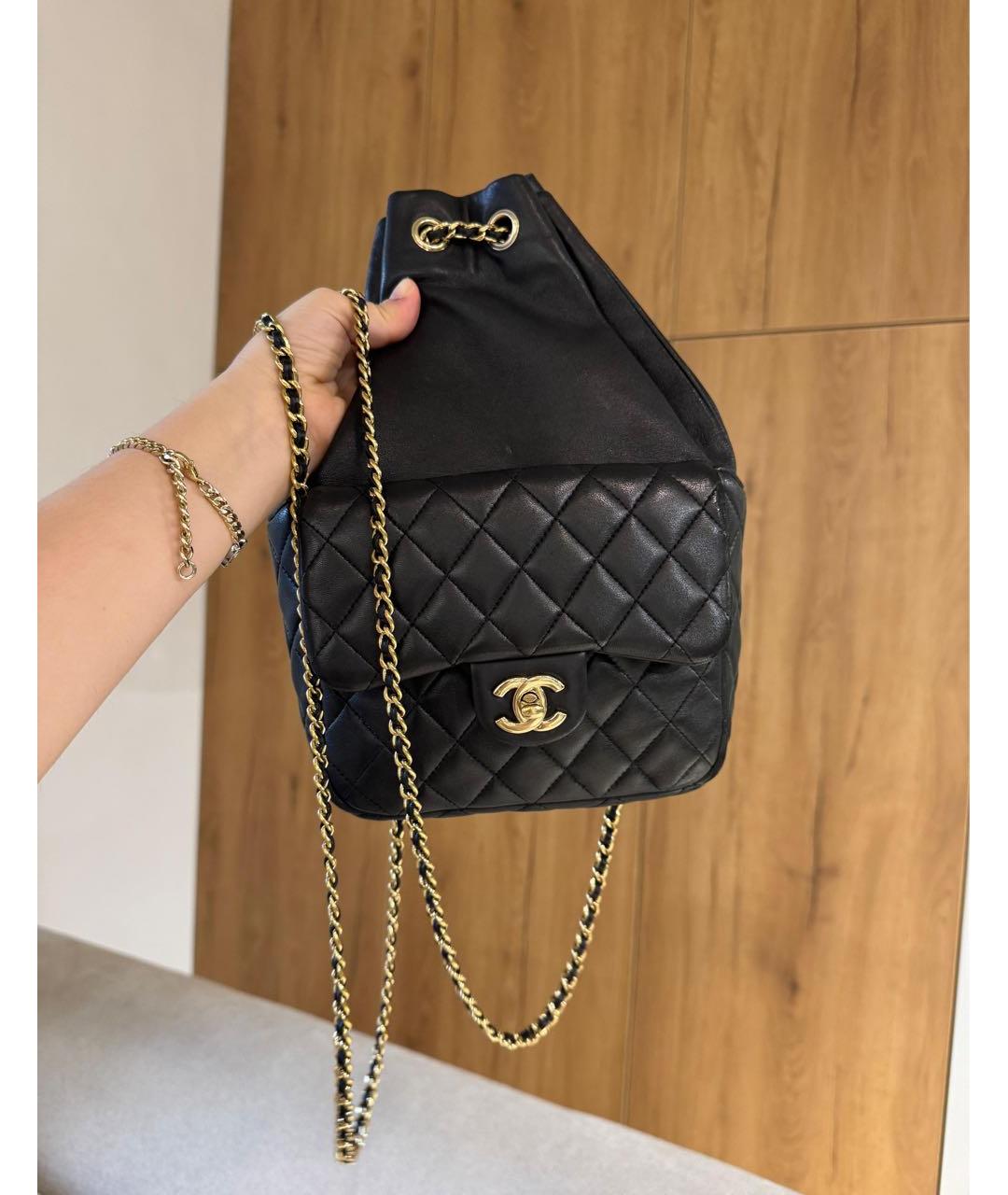 CHANEL Черный кожаный рюкзак, фото 2