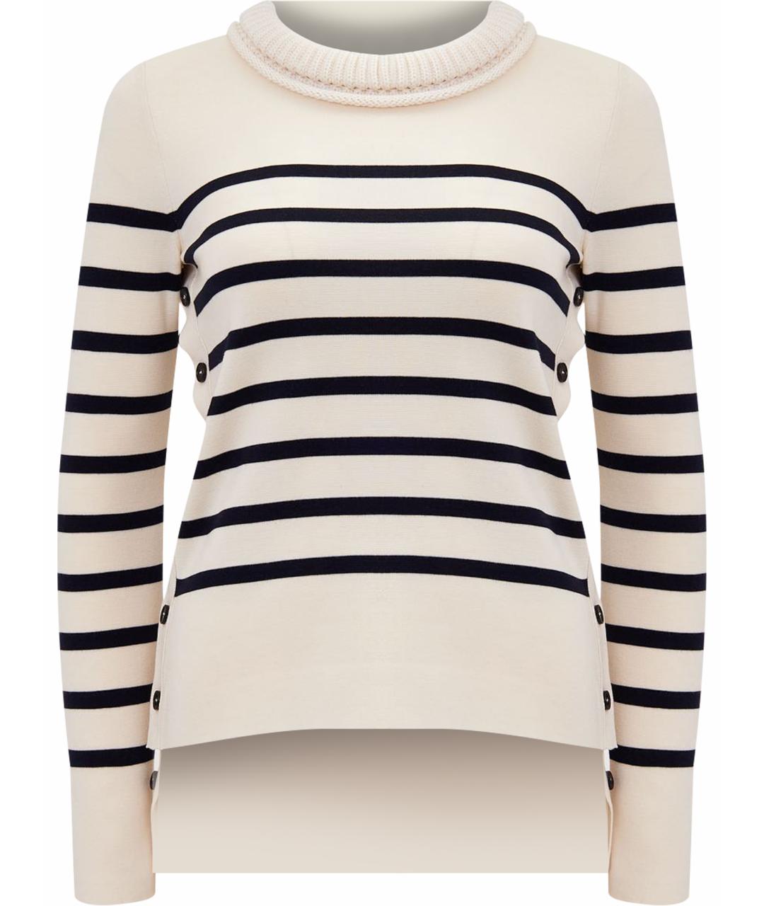 ALEXANDER MCQUEEN Бежевый шерстяной джемпер / свитер, фото 1